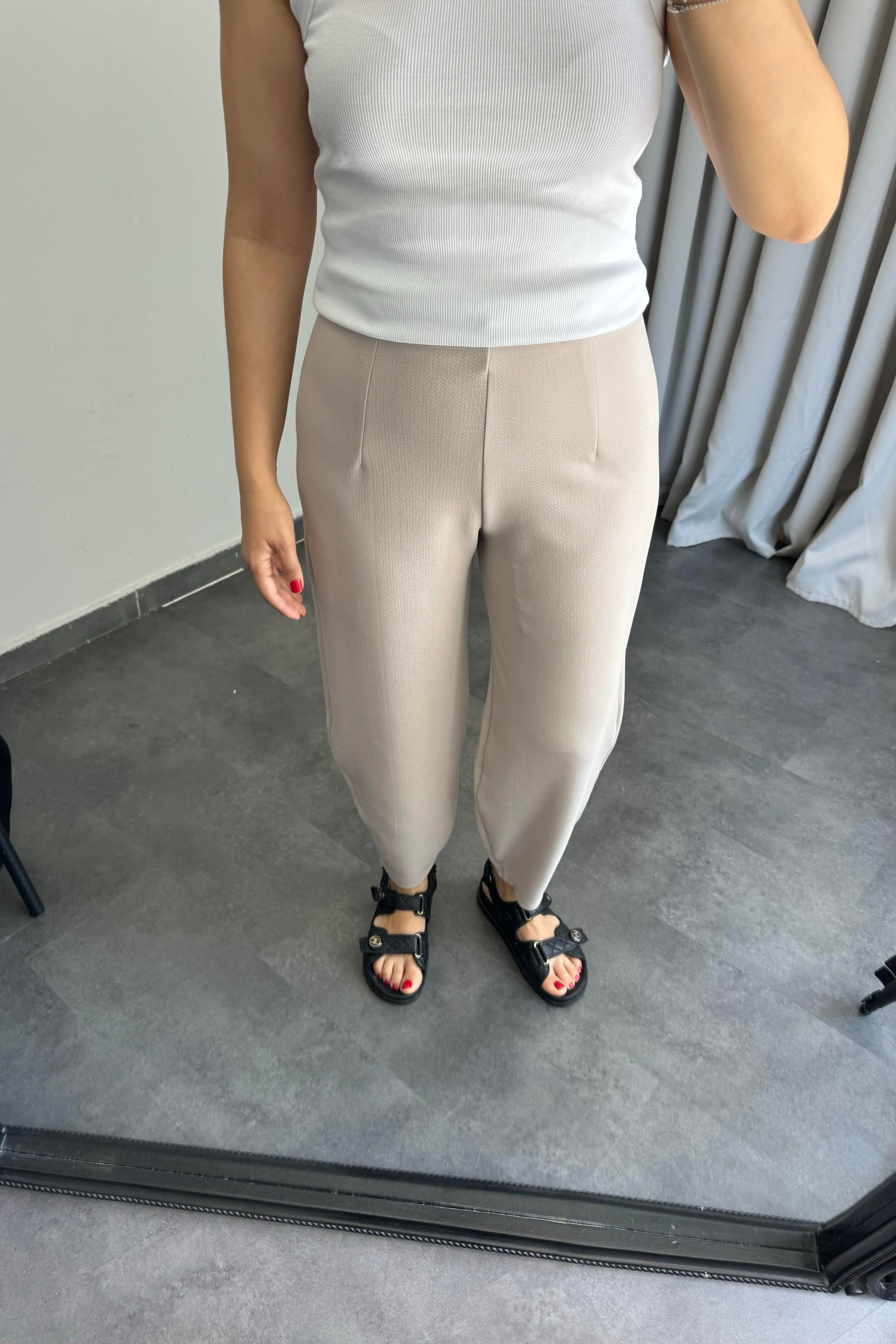 KREP KUMAŞ ŞALVAR PANTOLON/Y015