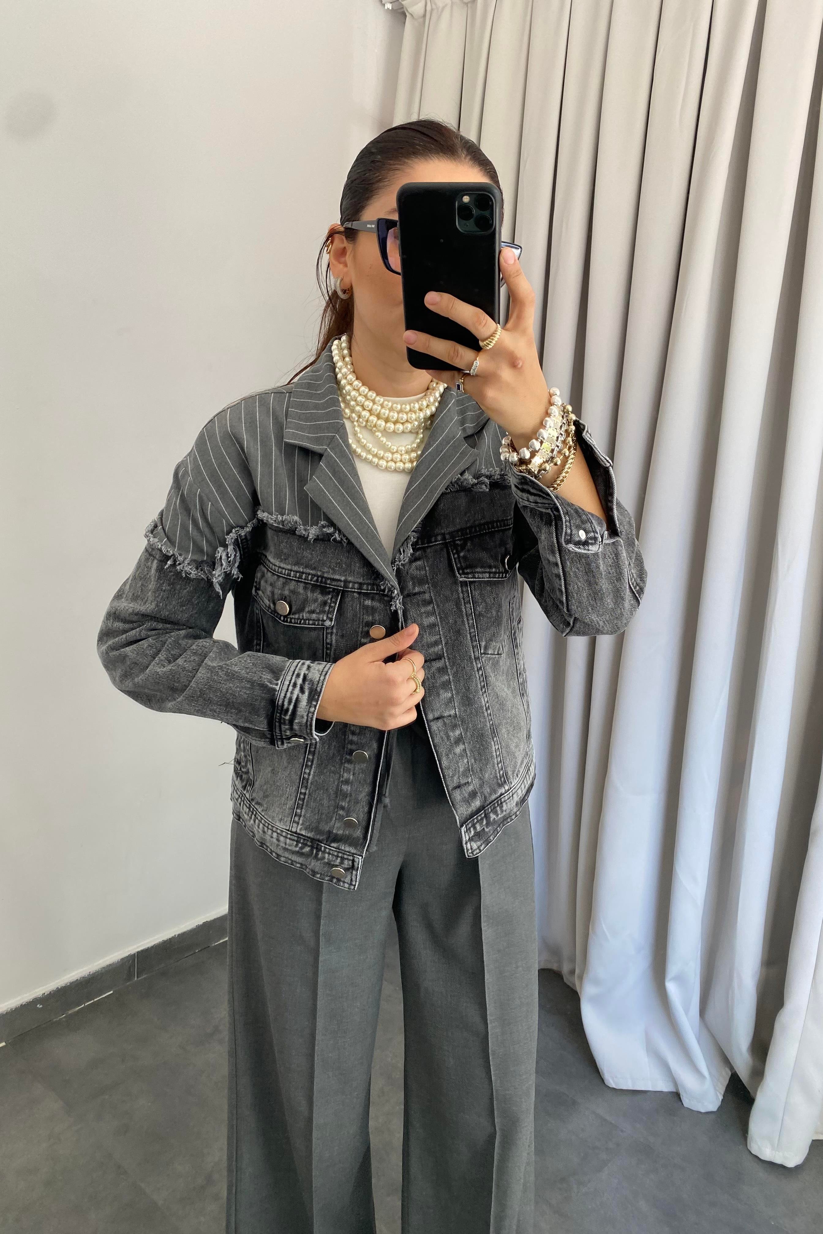KUMAŞ MİXLİ DENİM CEKET/99448
