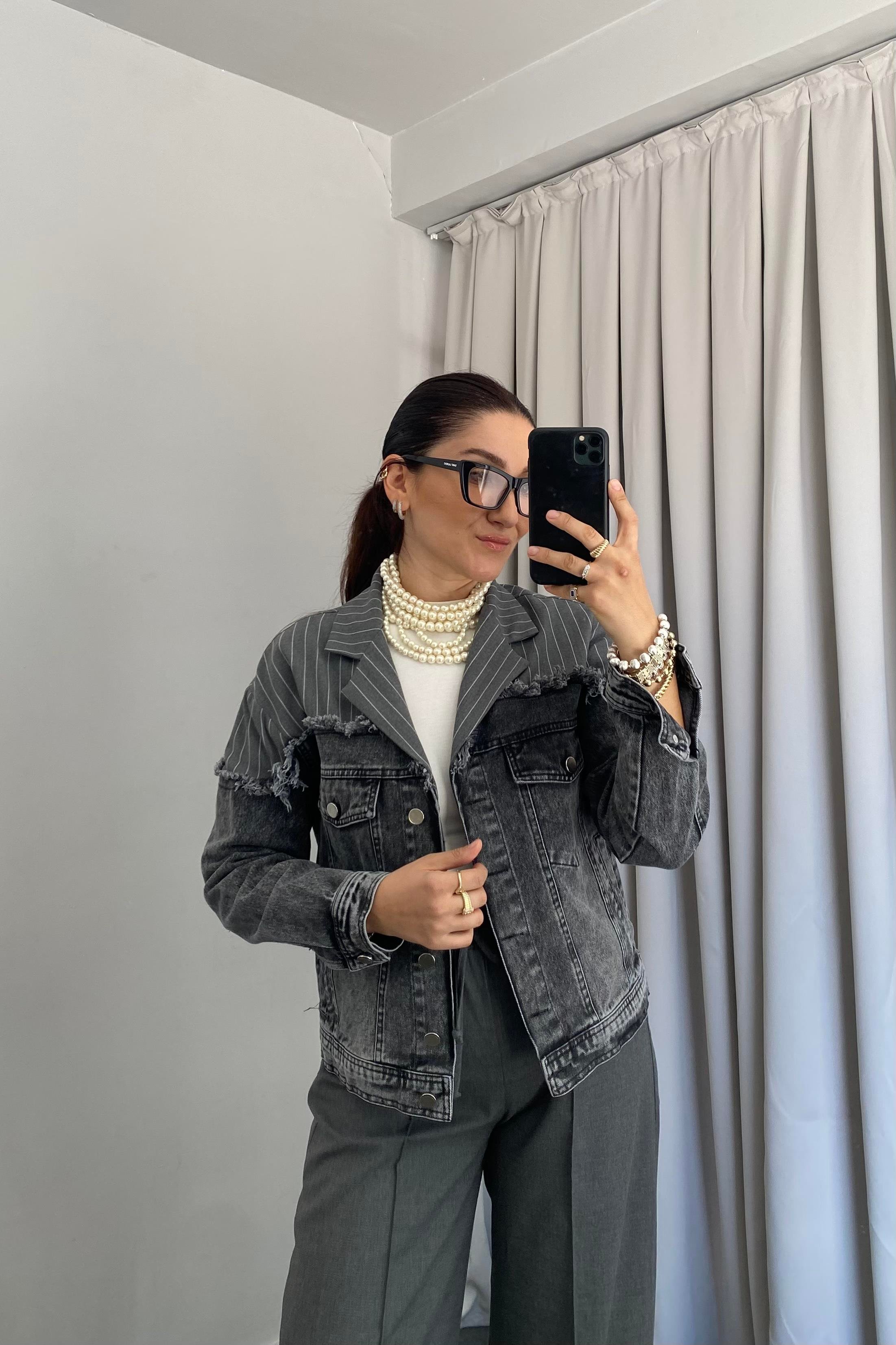 KUMAŞ MİXLİ DENİM CEKET/99448