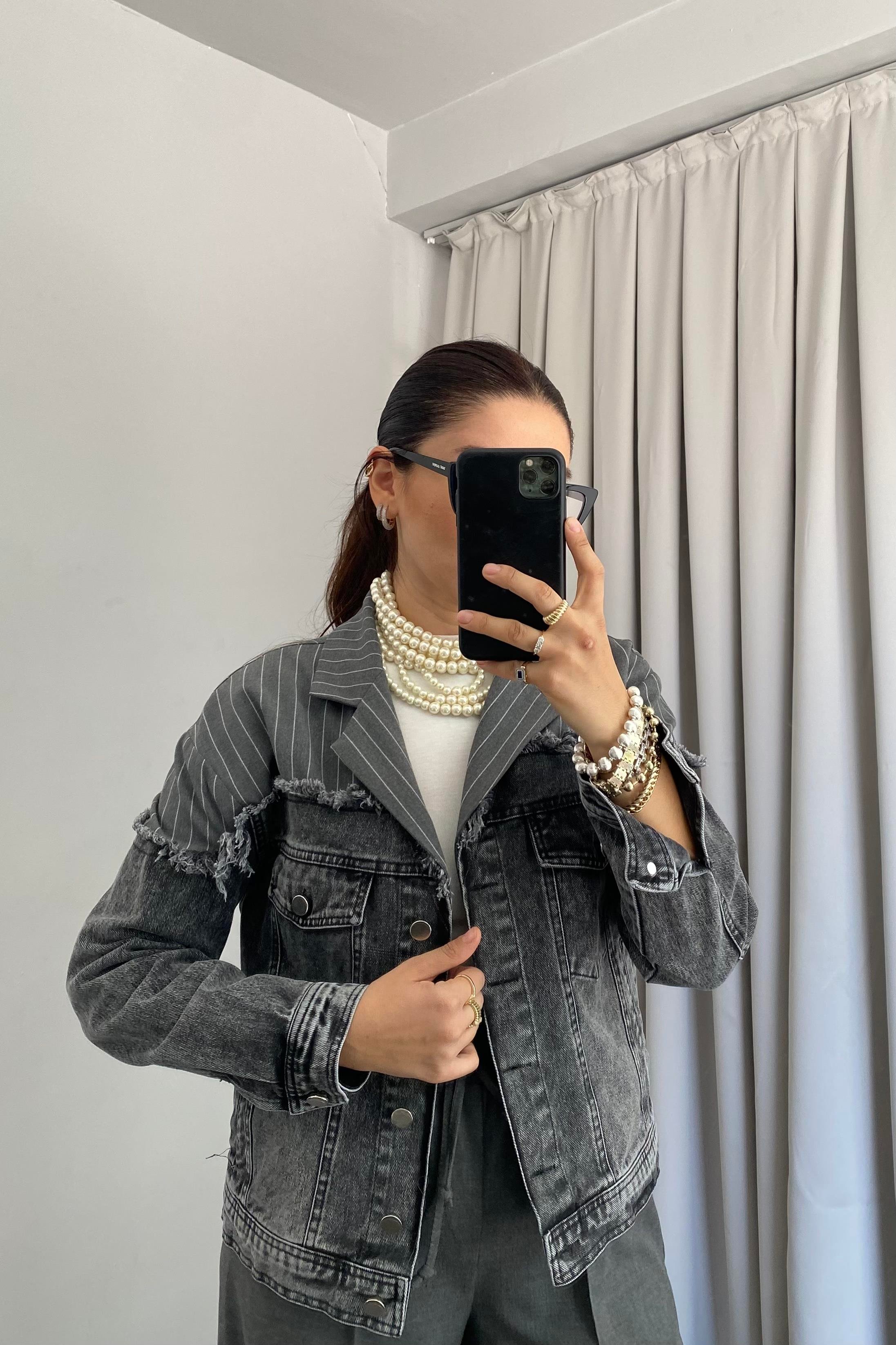 KUMAŞ MİXLİ DENİM CEKET/99448
