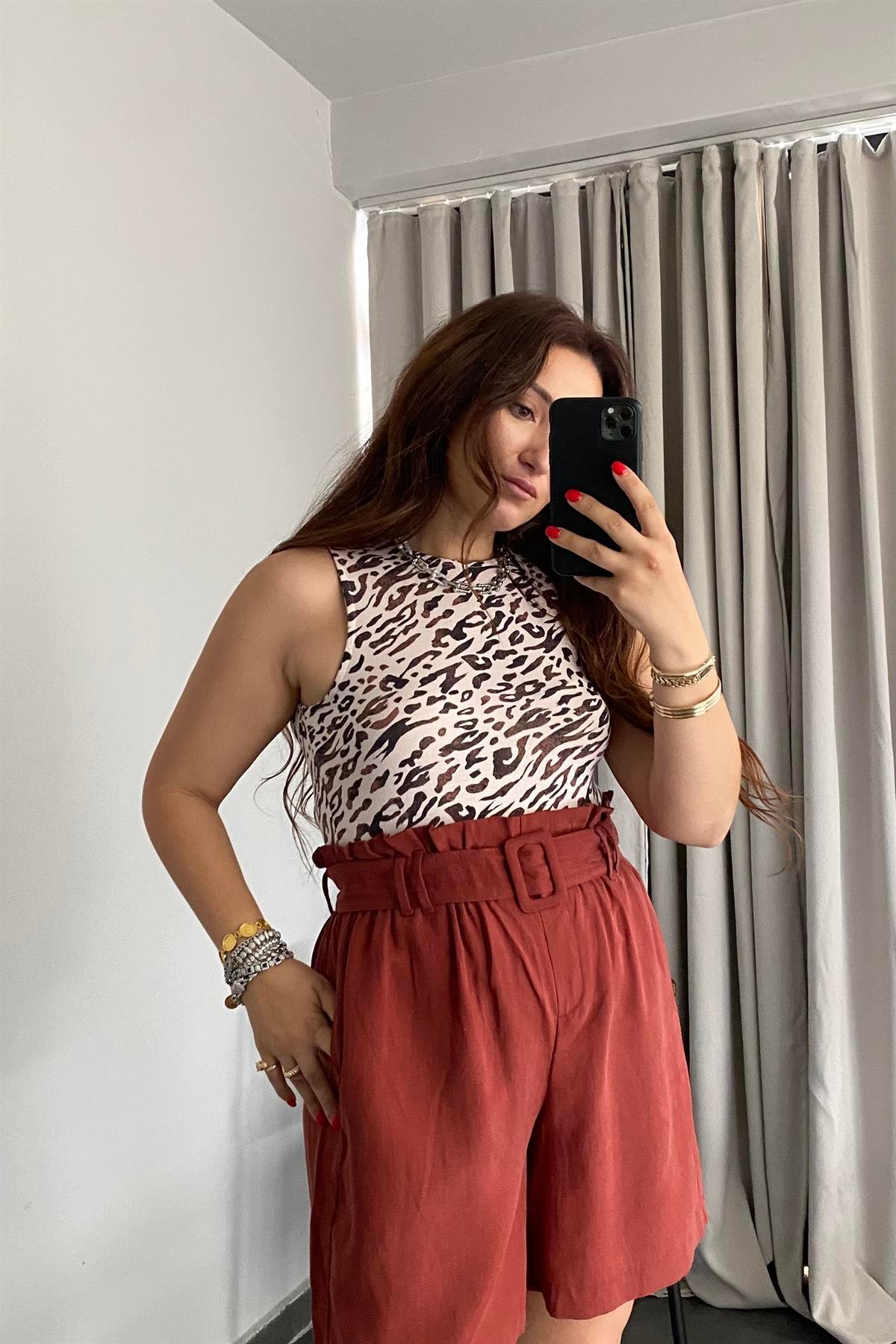 LEOPAR DESENLİ BODYSUIT