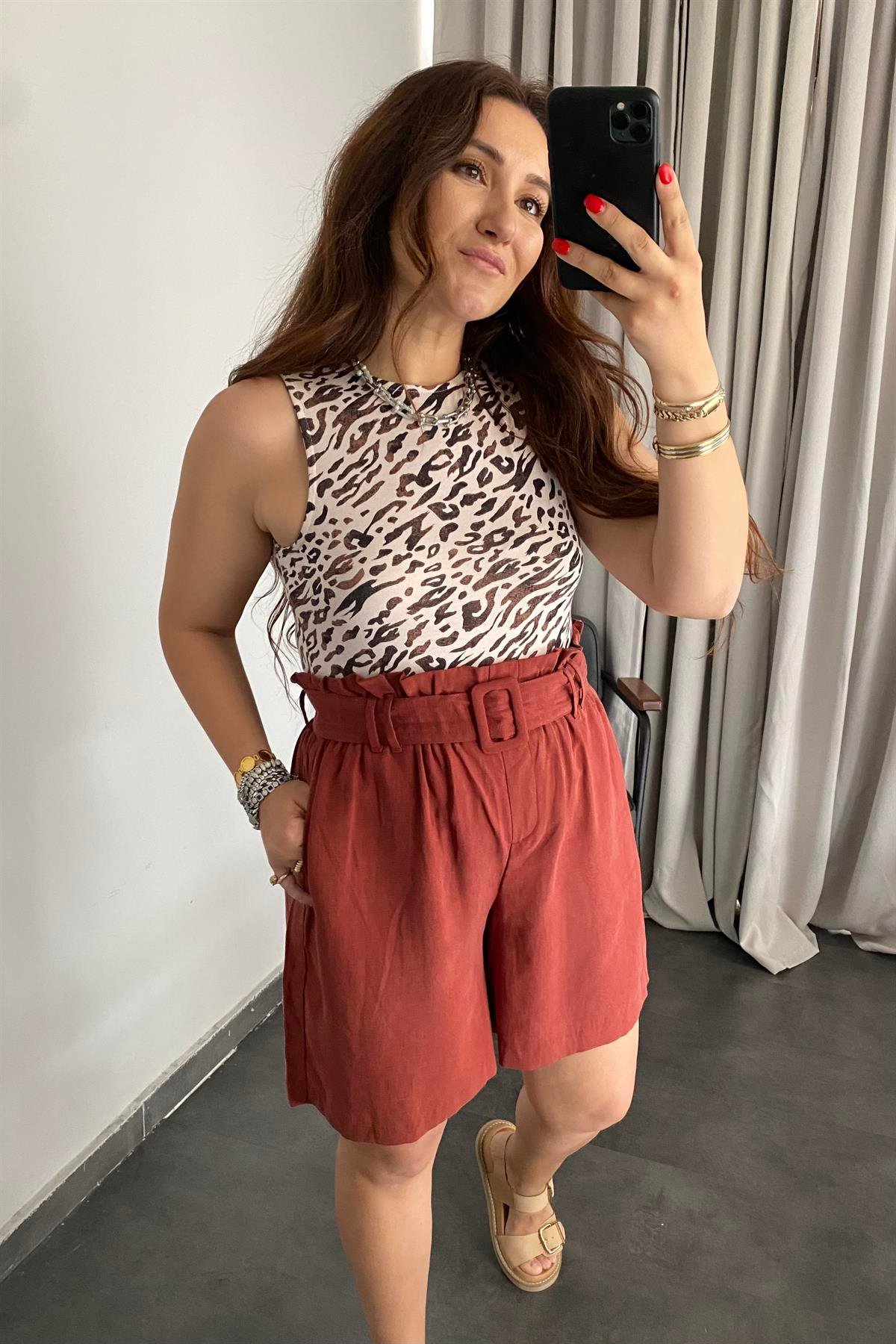 LEOPAR DESENLİ BODYSUIT