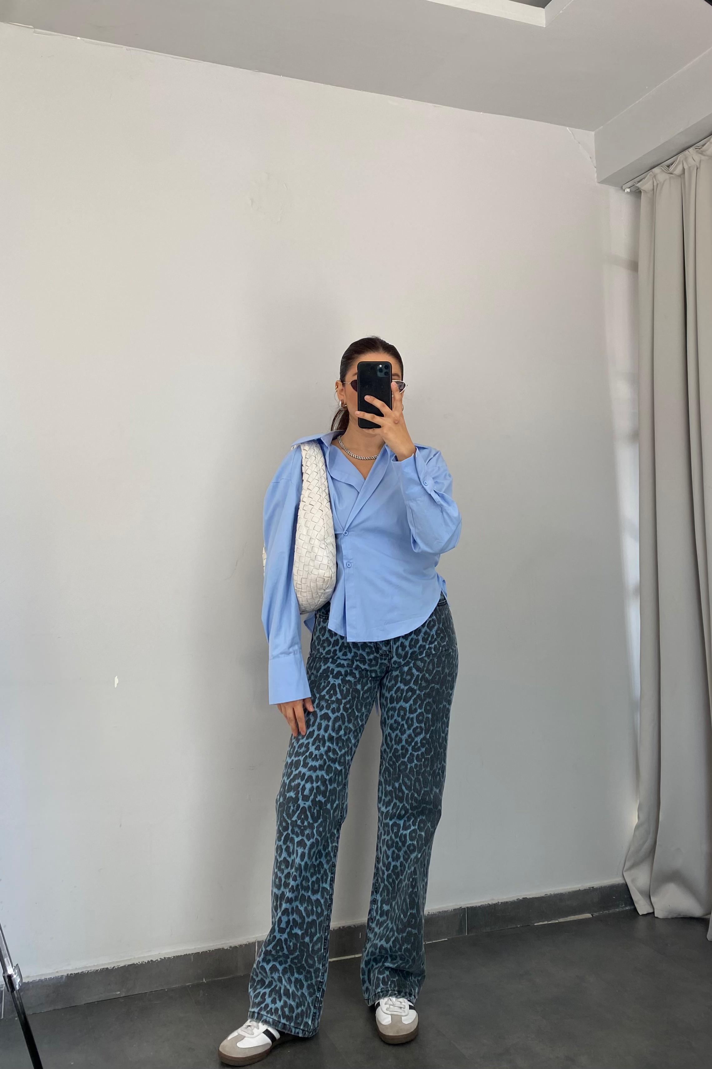LEOPAR DESENLİ ZR PALAZZO JEAN