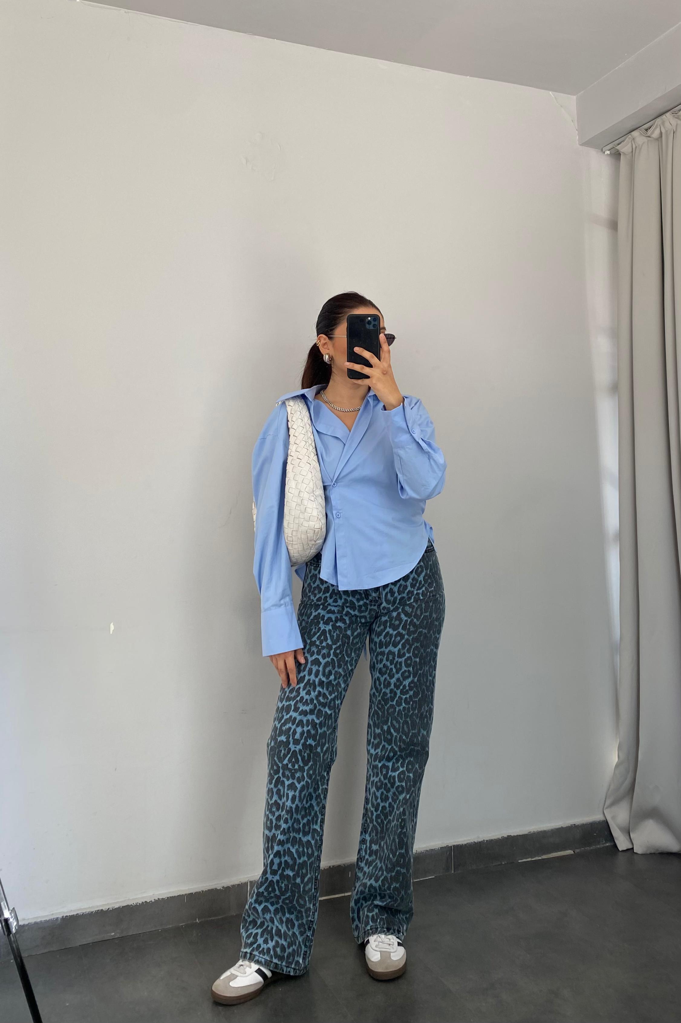 LEOPAR DESENLİ ZR PALAZZO JEAN