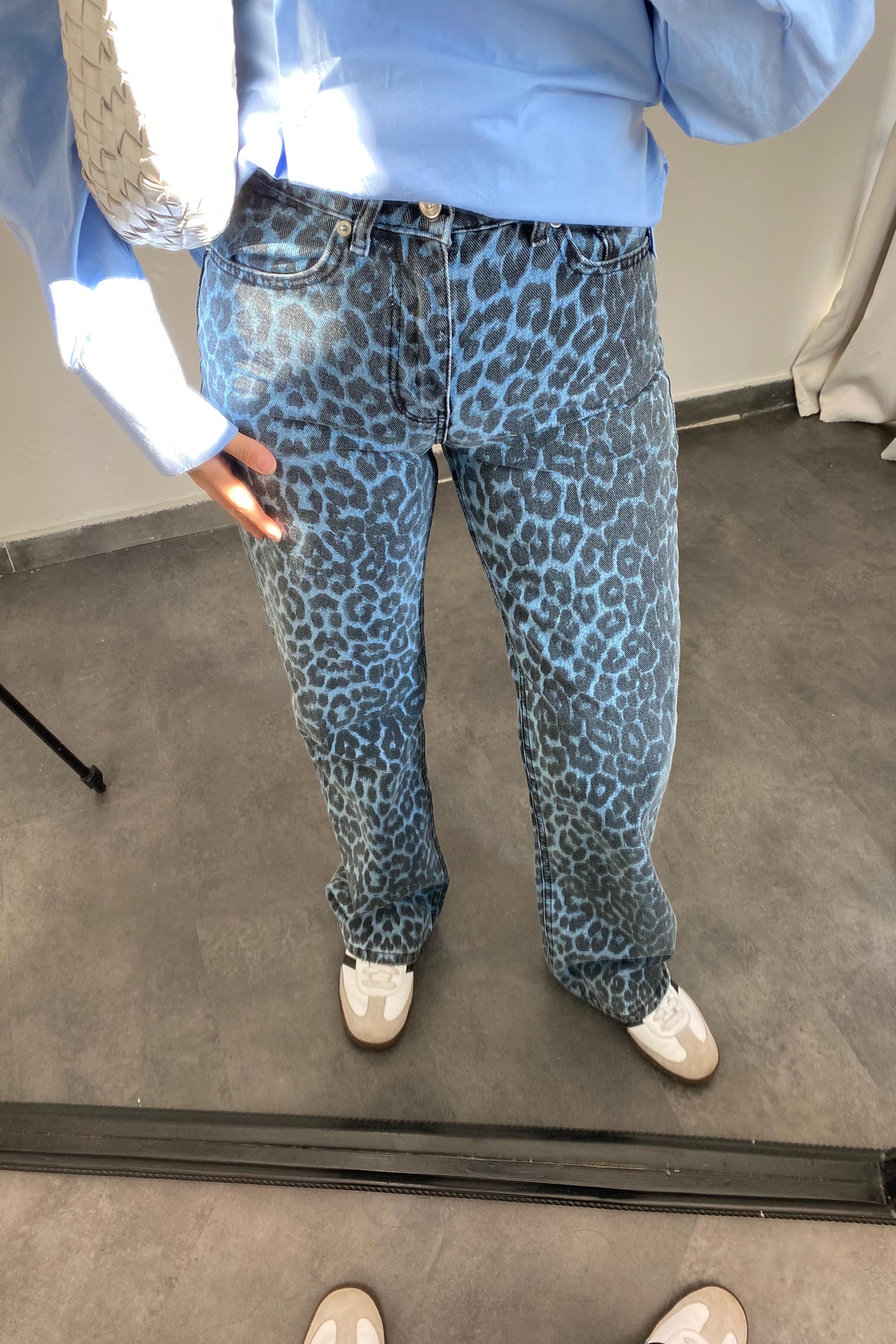 LEOPAR DESENLİ ZR PALAZZO JEAN