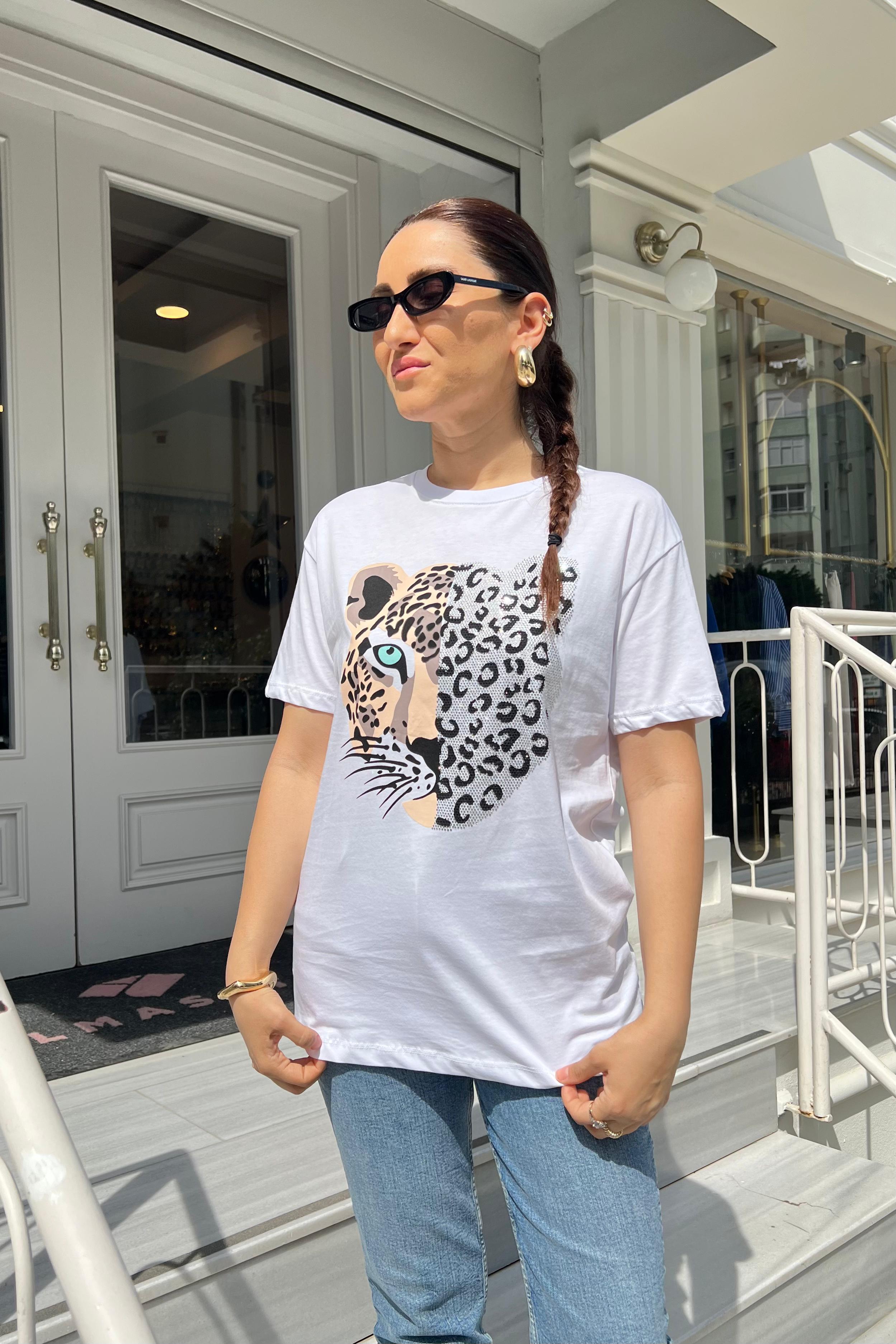 LEOPAR TAŞLI T-SHIRT /4657