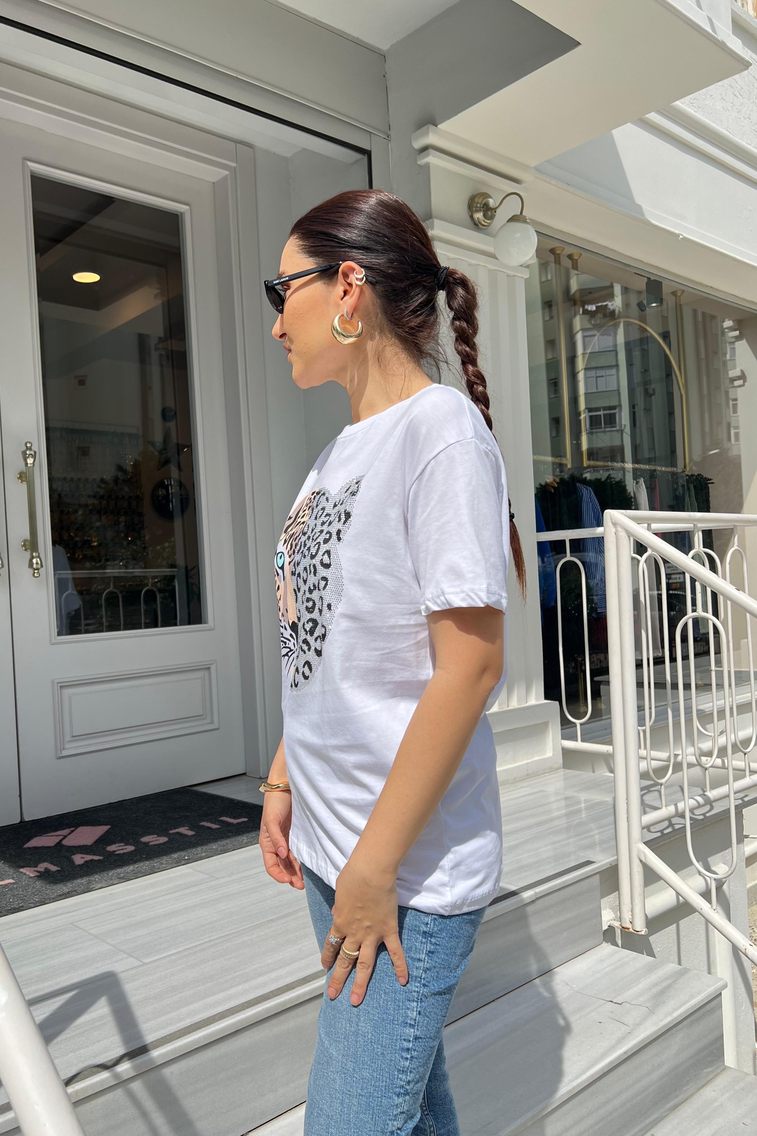 LEOPAR TAŞLI T-SHIRT /4657