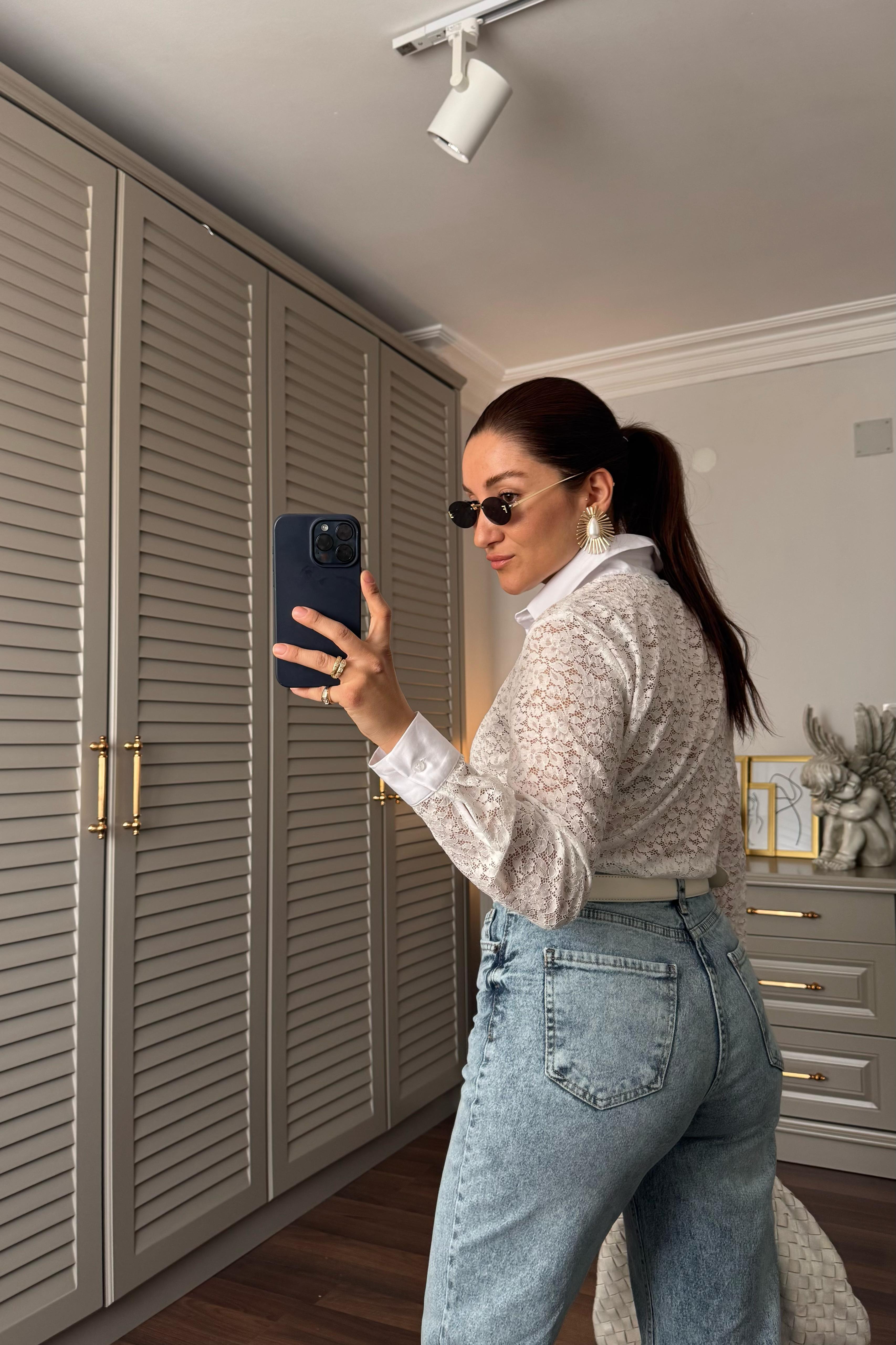 LİKRALI GÜPÜR GÖMLEK