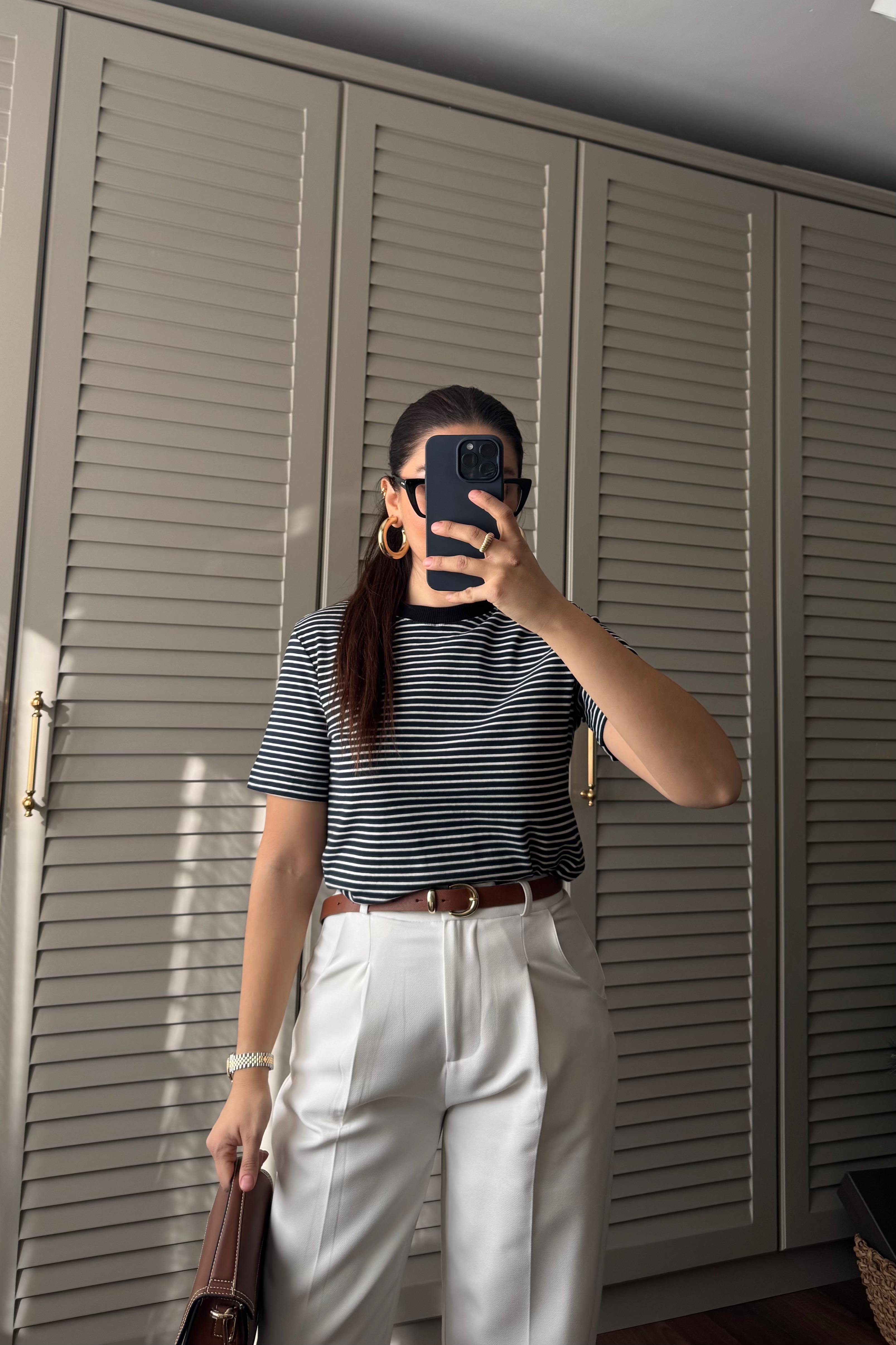 MASSİMO ÇİZGİLİ BASIC T-SHIRT