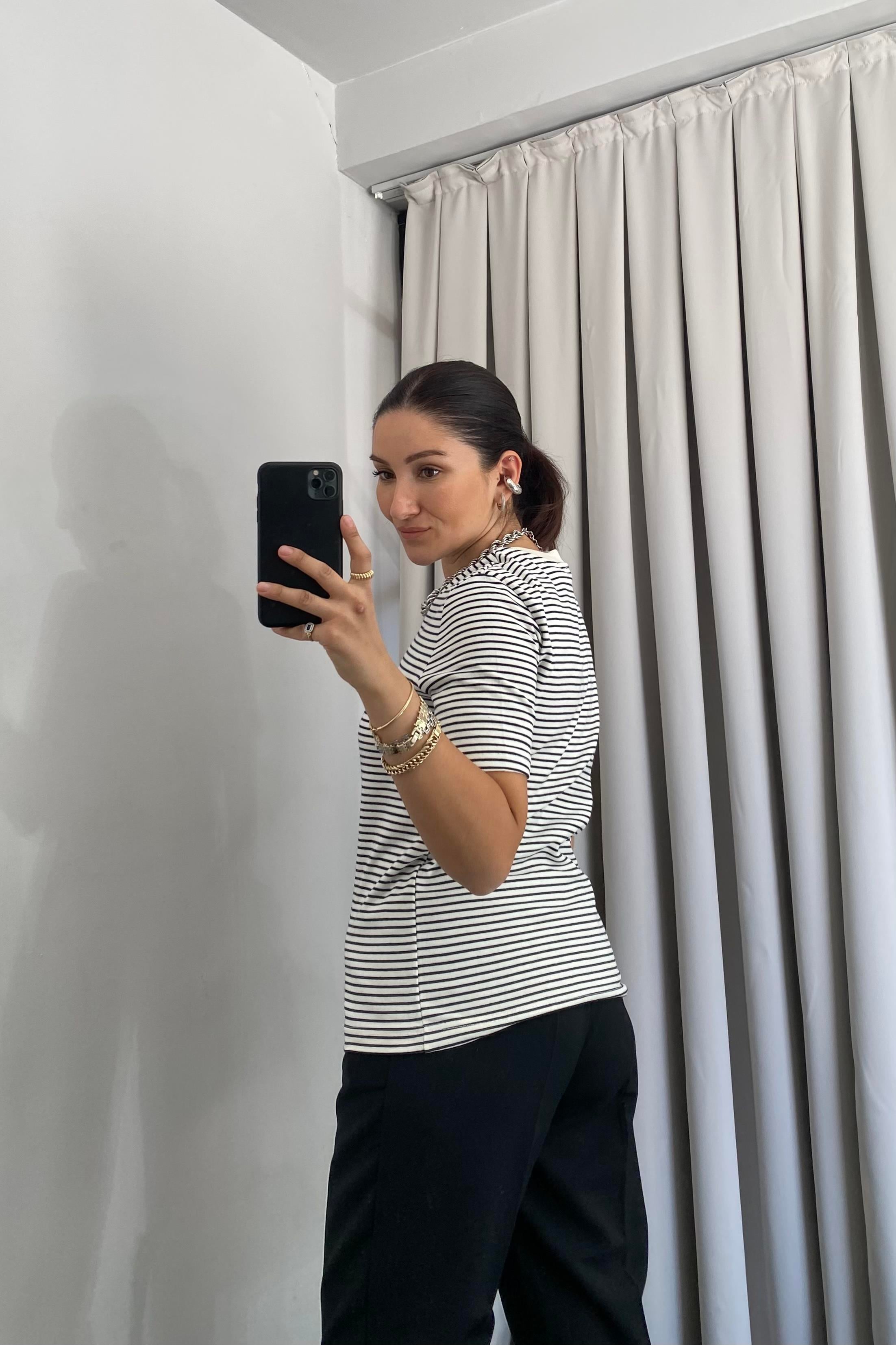 MASSİMO ÇİZGİLİ BASIC T-SHIRT