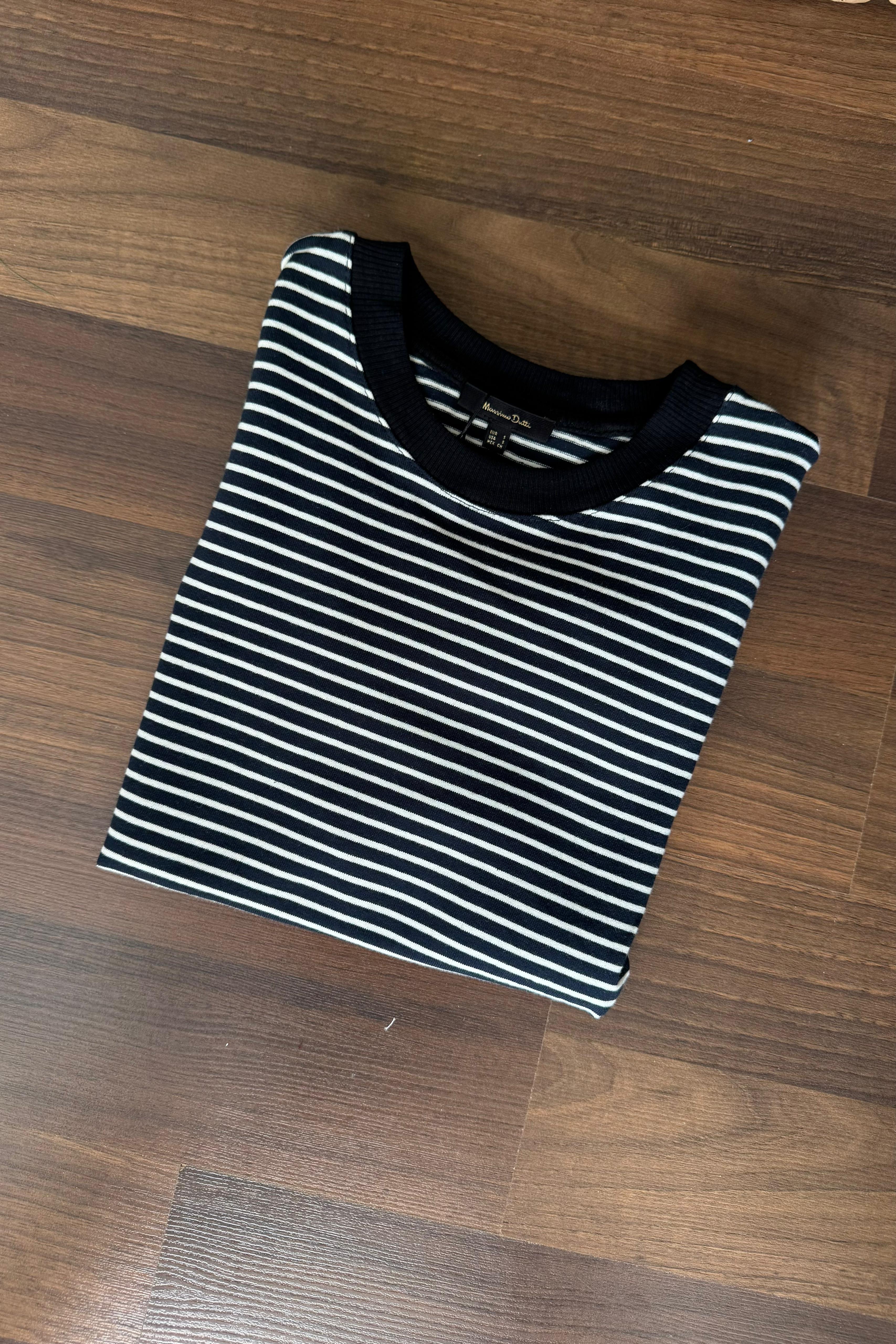 MASSİMO ÇİZGİLİ BASIC T-SHIRT