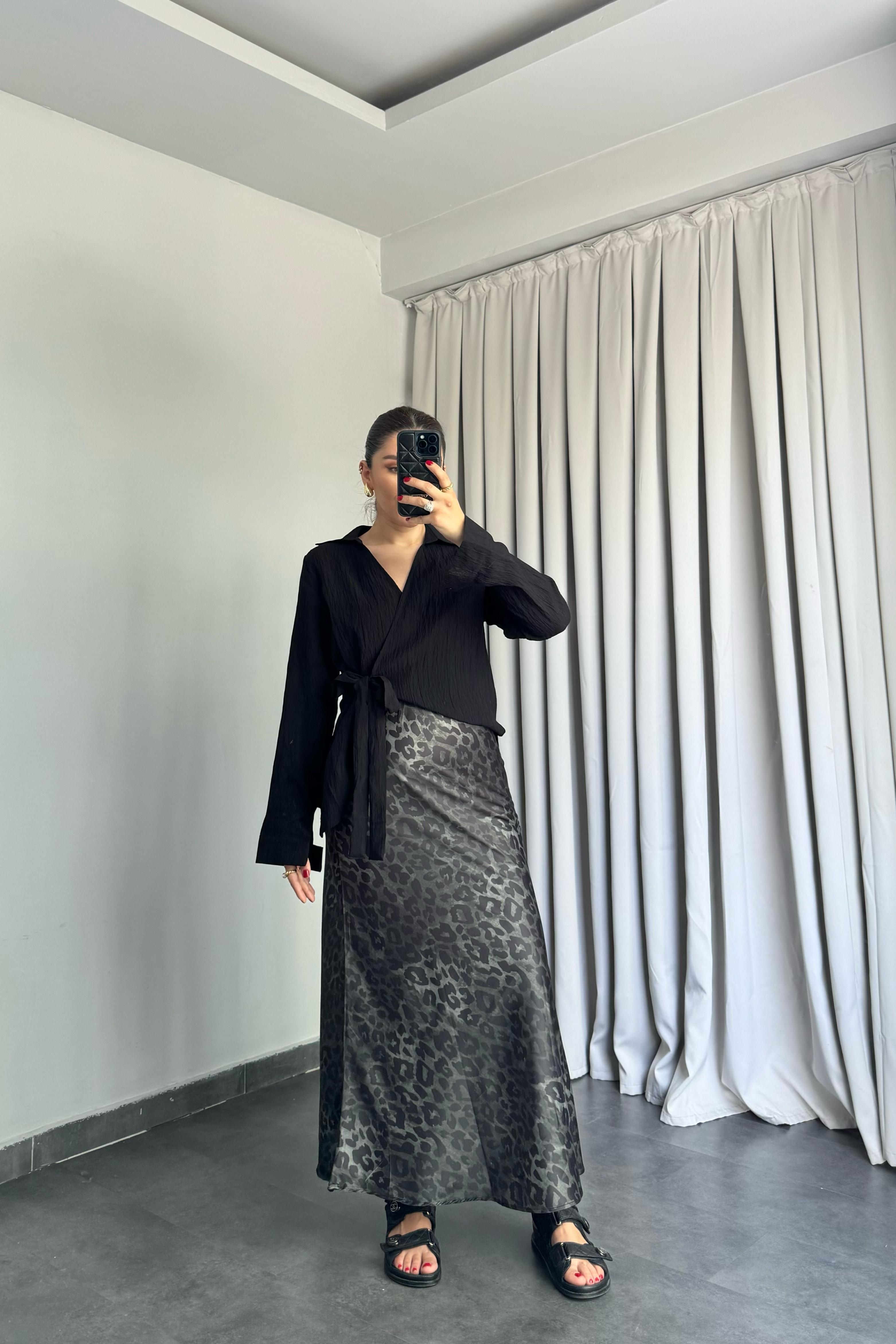 MAXİBOY SATEN ETEK/21077