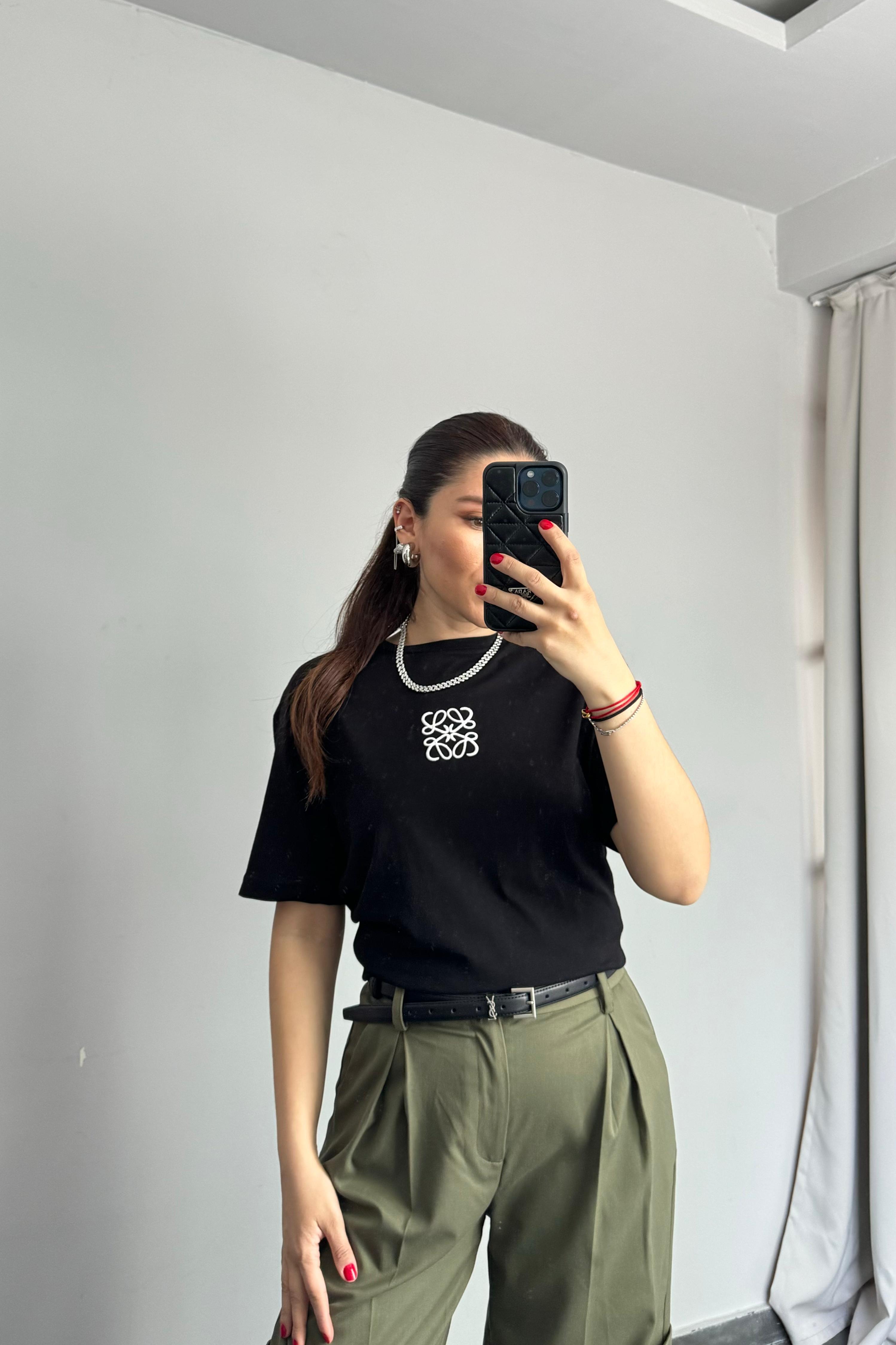 NAKIŞ İŞLEMELİ BASIC T-SHIRT/1269