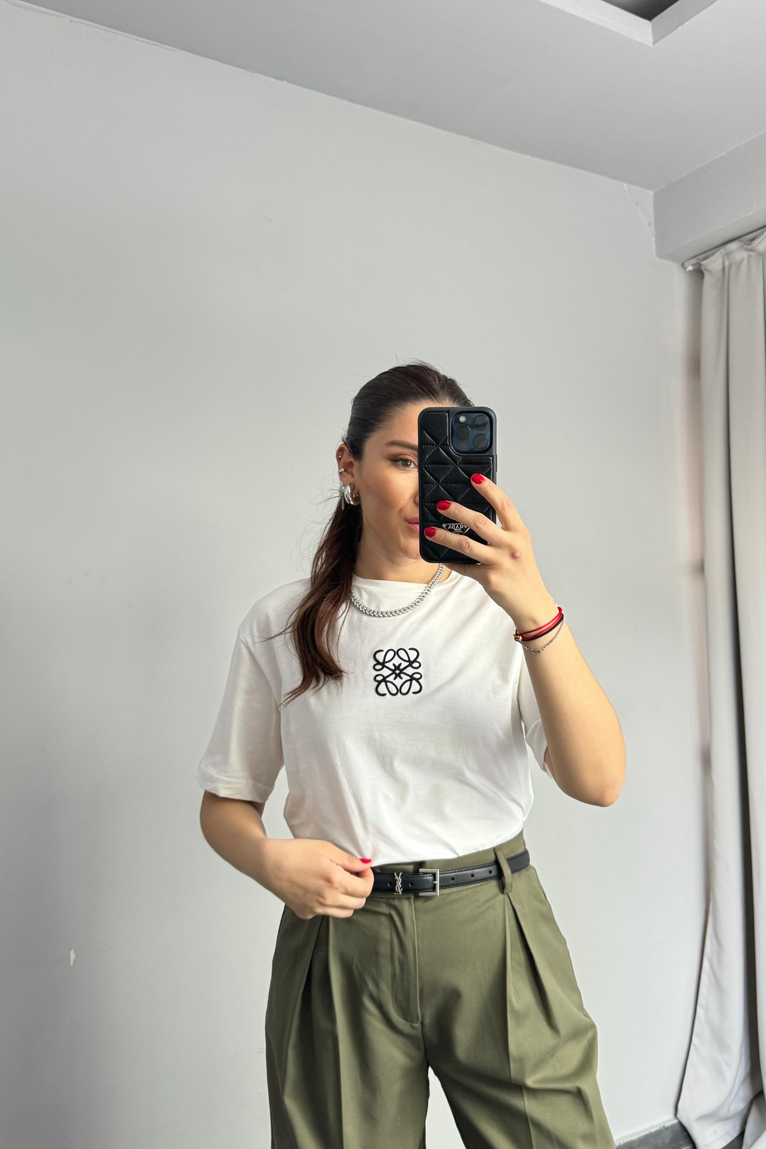 NAKIŞ İŞLEMELİ BASIC T-SHIRT/1269