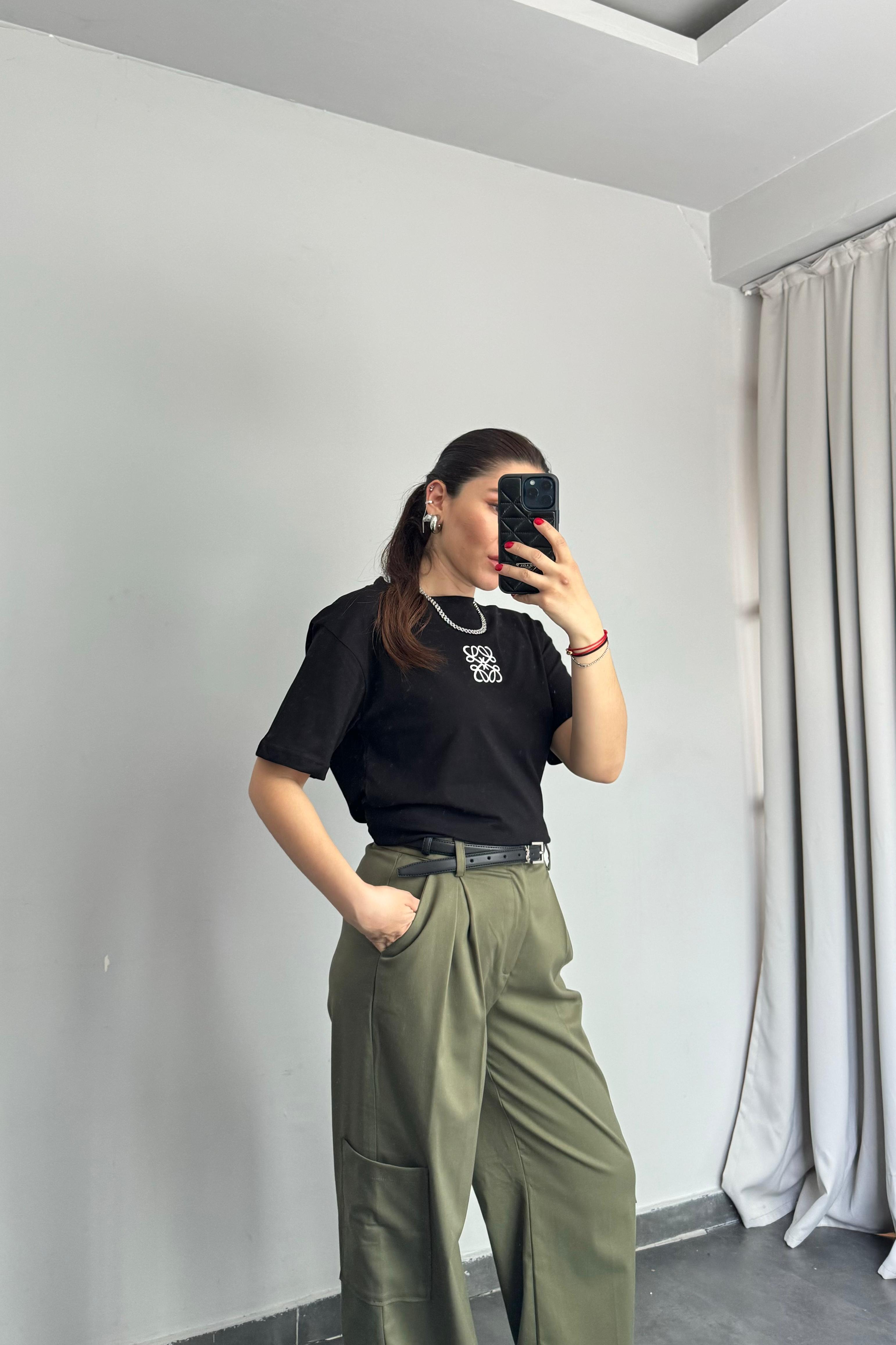 NAKIŞ İŞLEMELİ BASIC T-SHIRT/1269