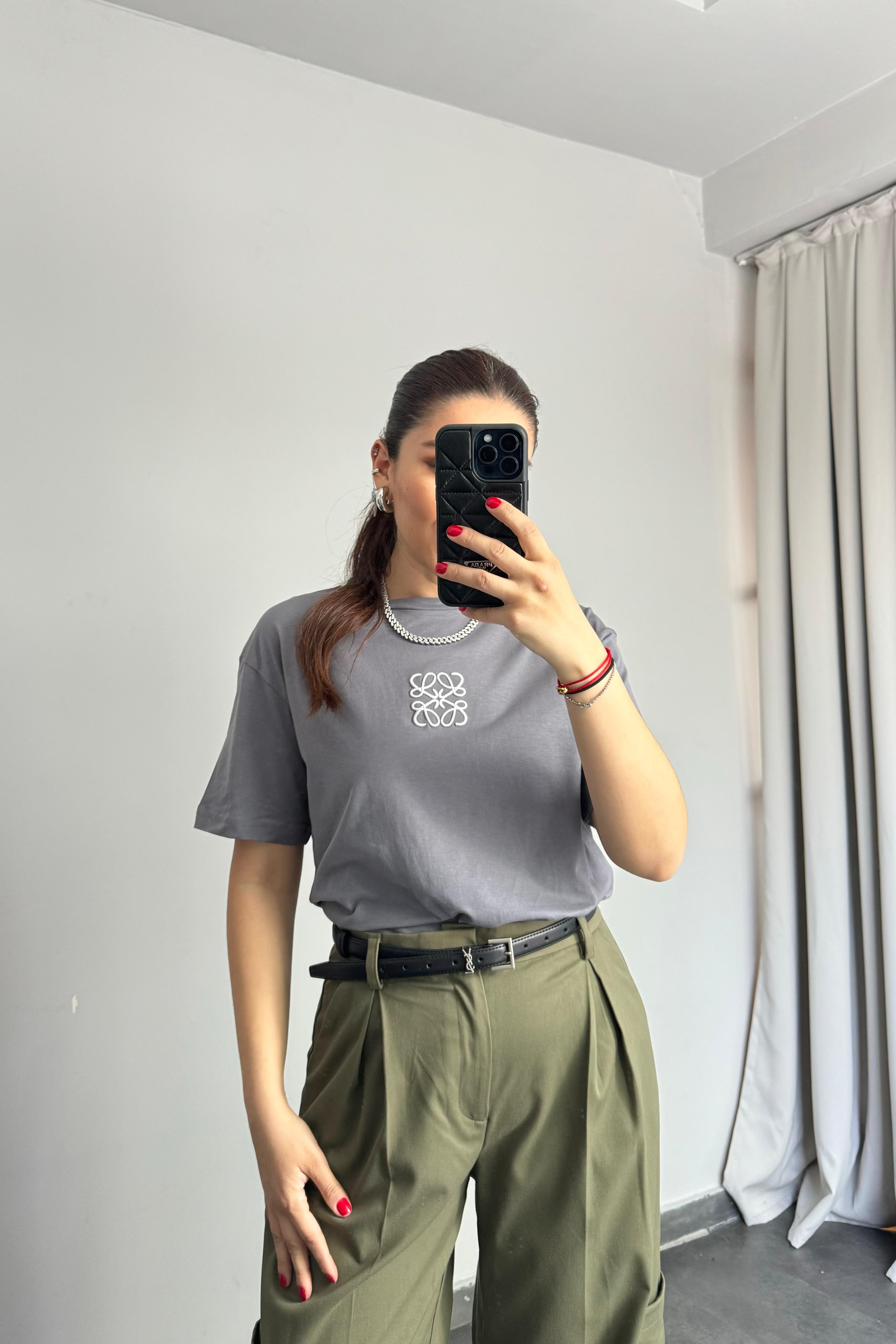 NAKIŞ İŞLEMELİ BASIC T-SHIRT/1269