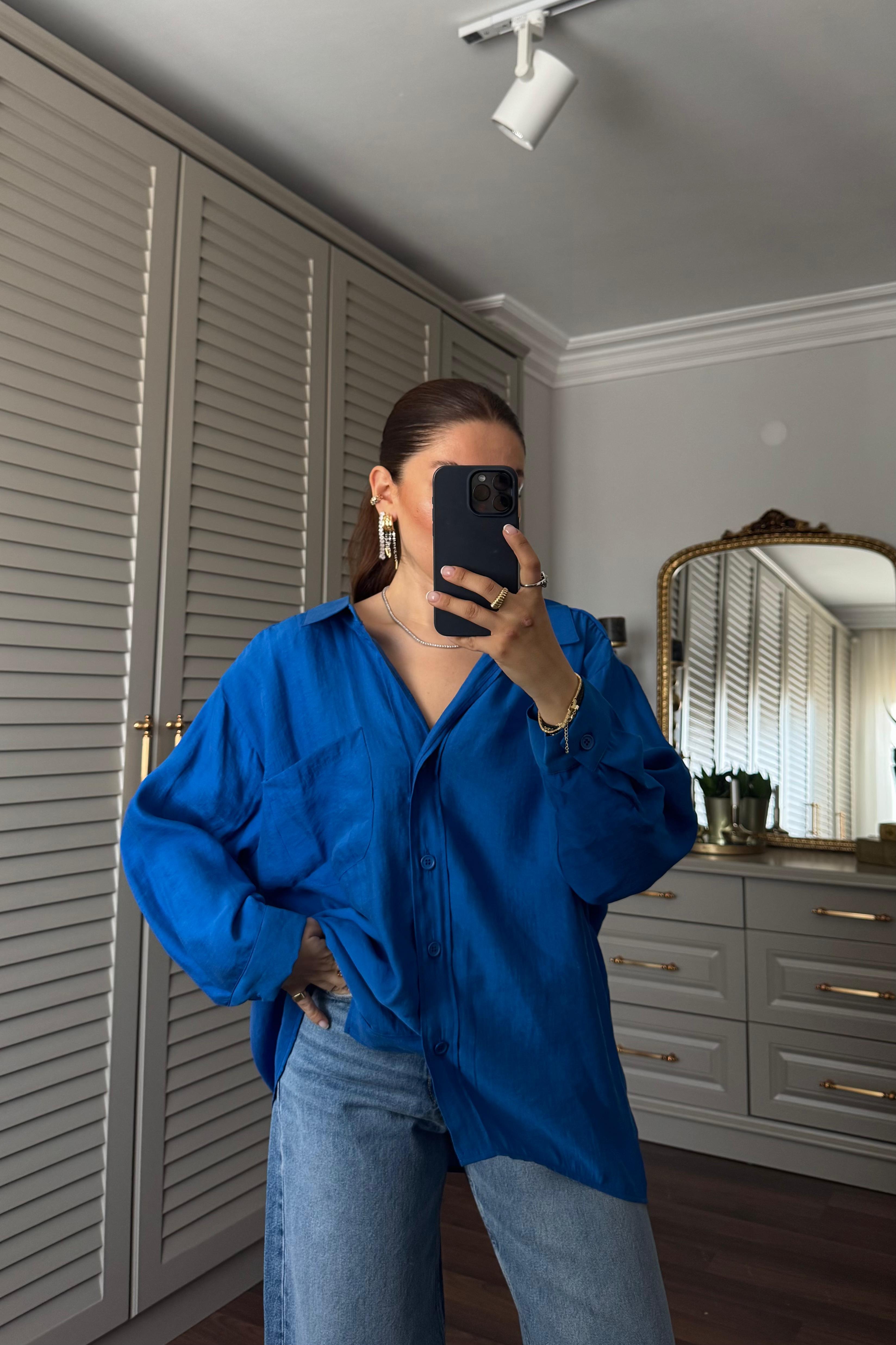 OMUZU DÜŞÜK OVERSIZE GÖMLEK/4612