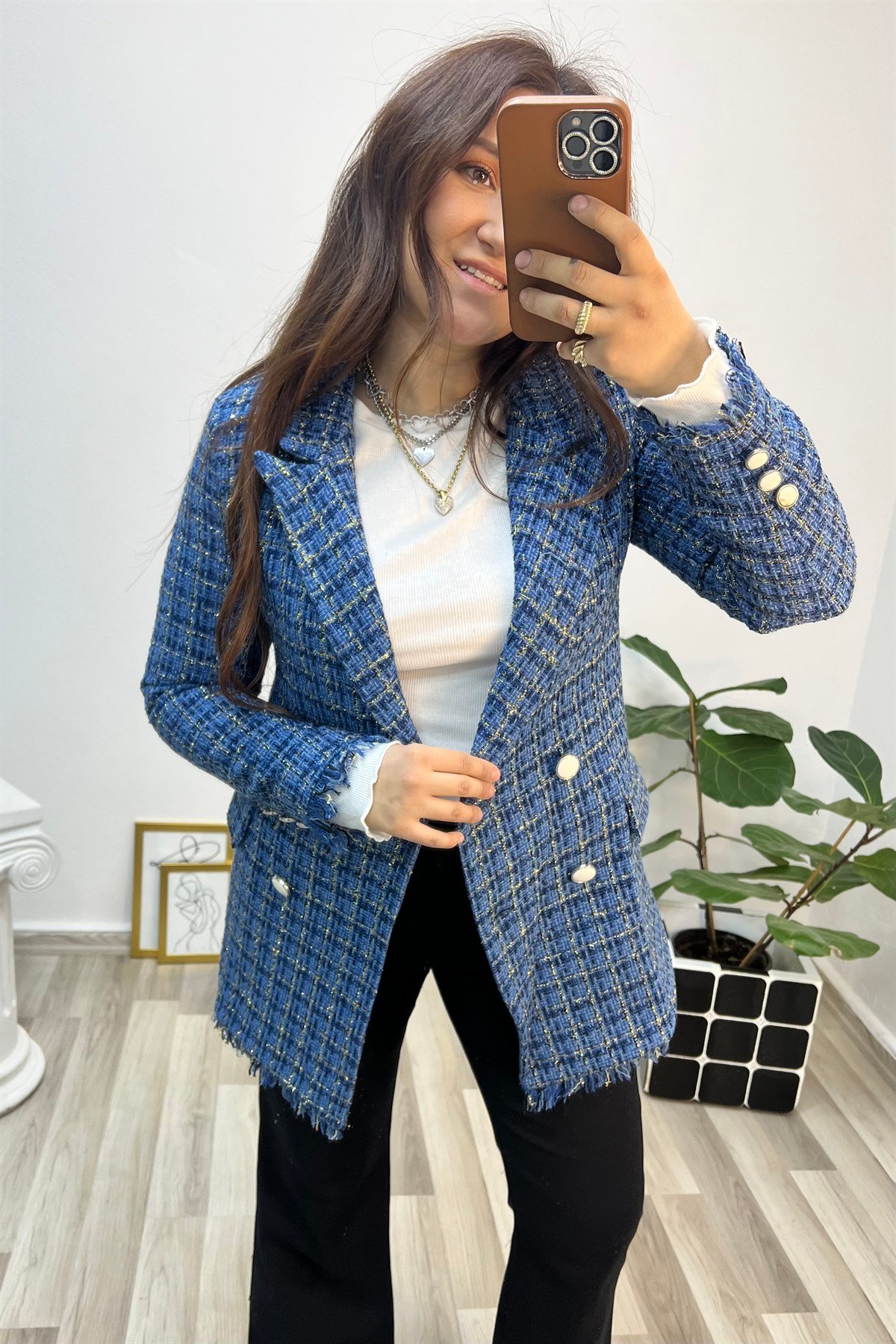 ÖNÜ DÜĞMELİ BLAZER CEKET/1103