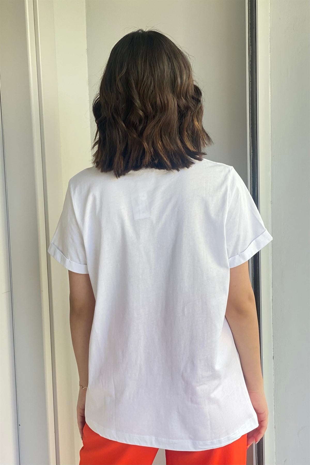 PALMİYE BASKILI T-SHIRT