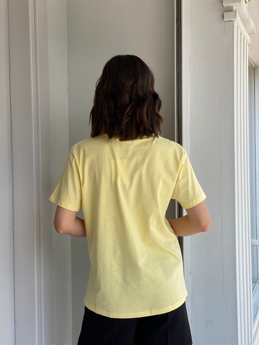 PAPATYA BASKILI T-SHIRT