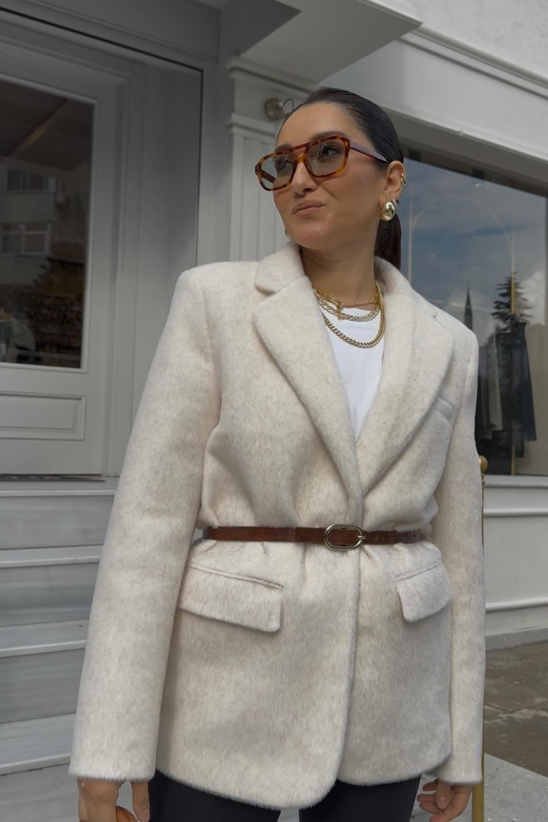 PELUŞLU BLAZER CEKET/9490