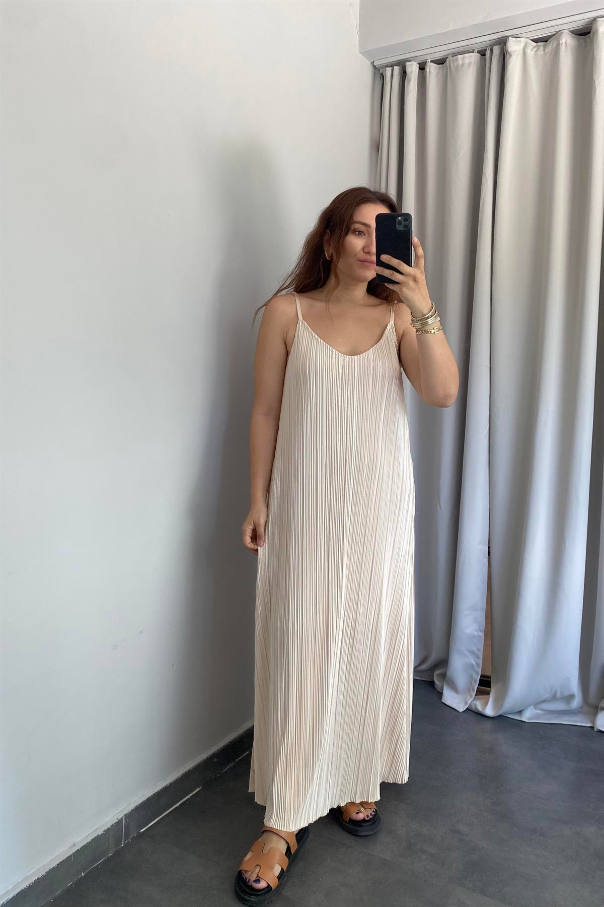 PİLİSELİ MAXİ ELBİSE/27527