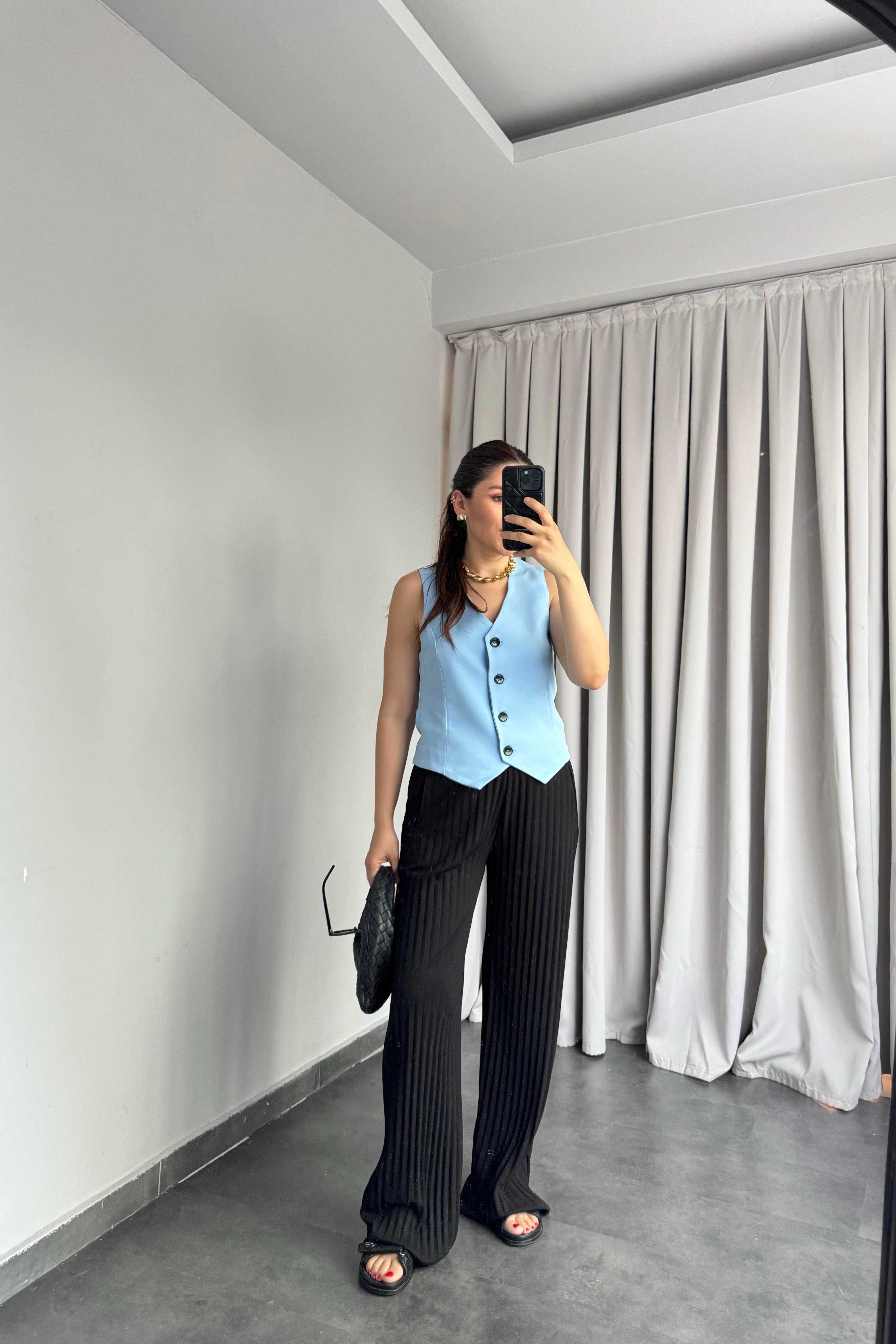 PLİSELİ KREP PANTOLON