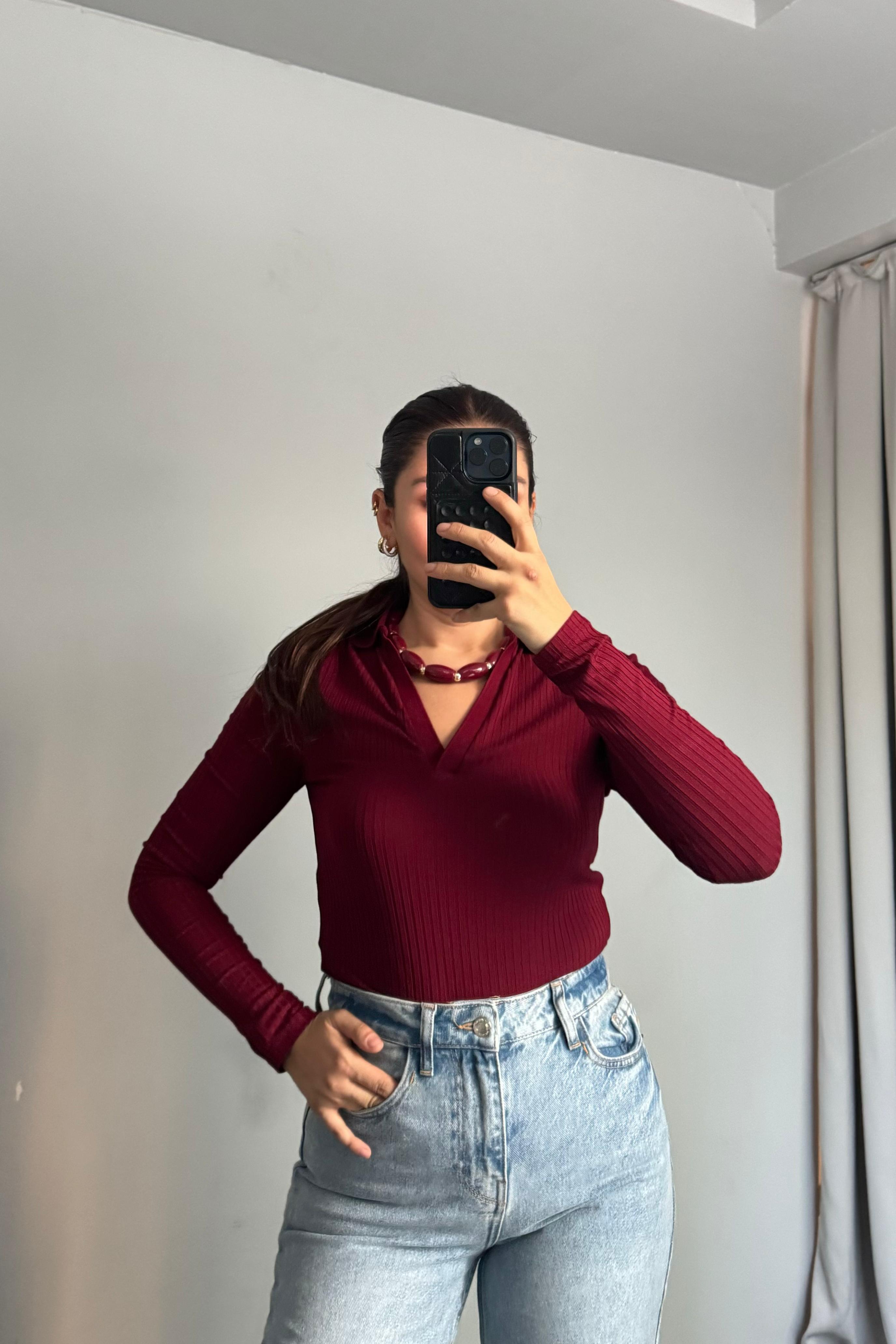 POLO YAKA FİTİLLİ STRADİ BLUZ