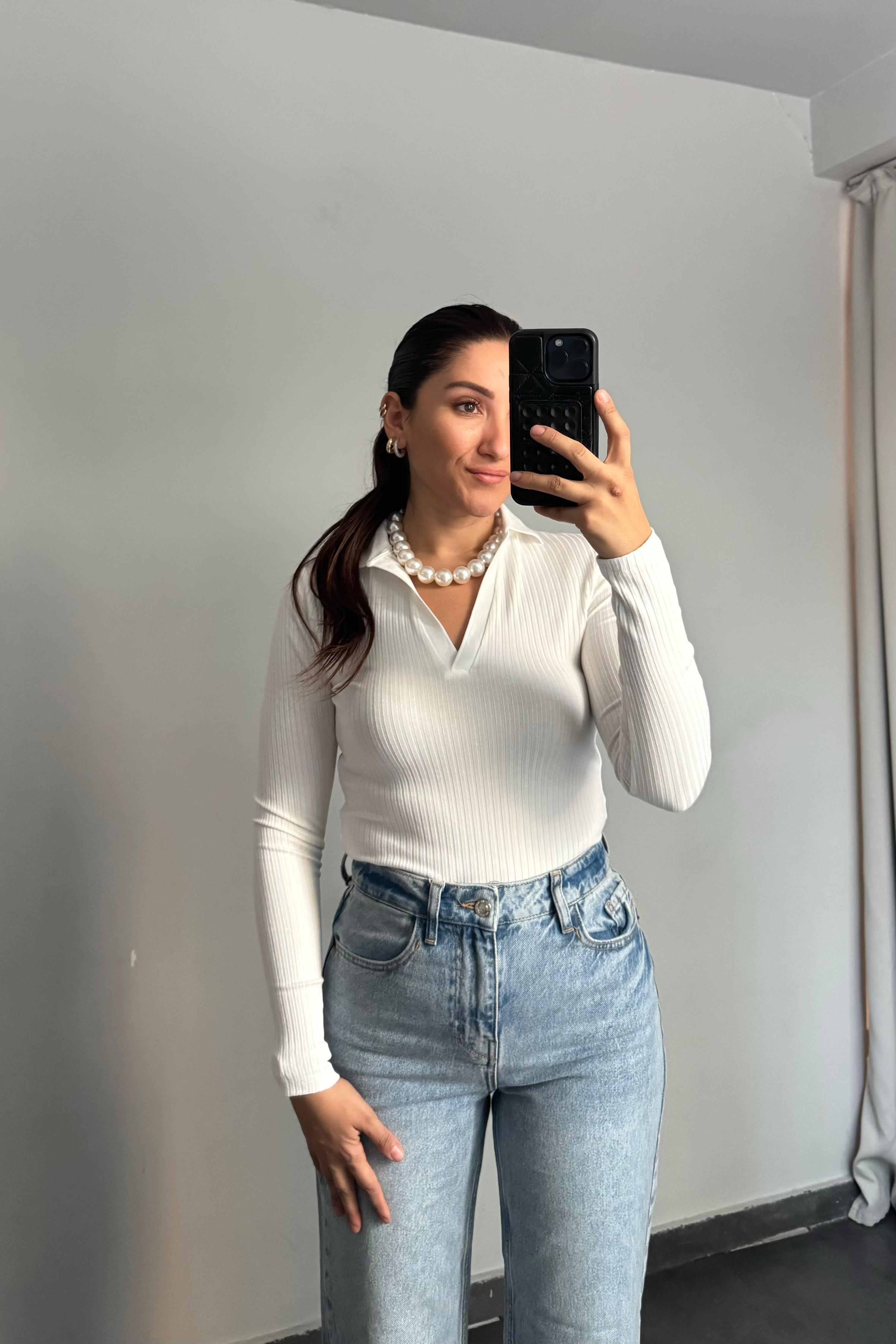 POLO YAKA FİTİLLİ STRADİ BLUZ