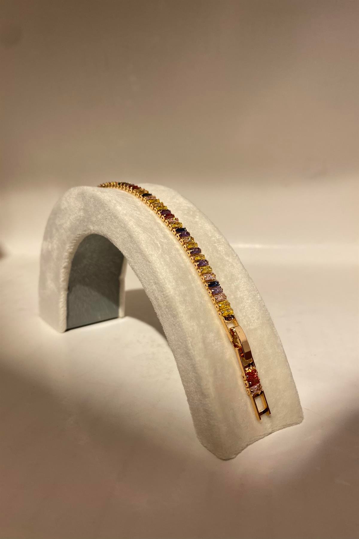 RENKLİ TAŞLI BAGET BİLEZİK 3mm