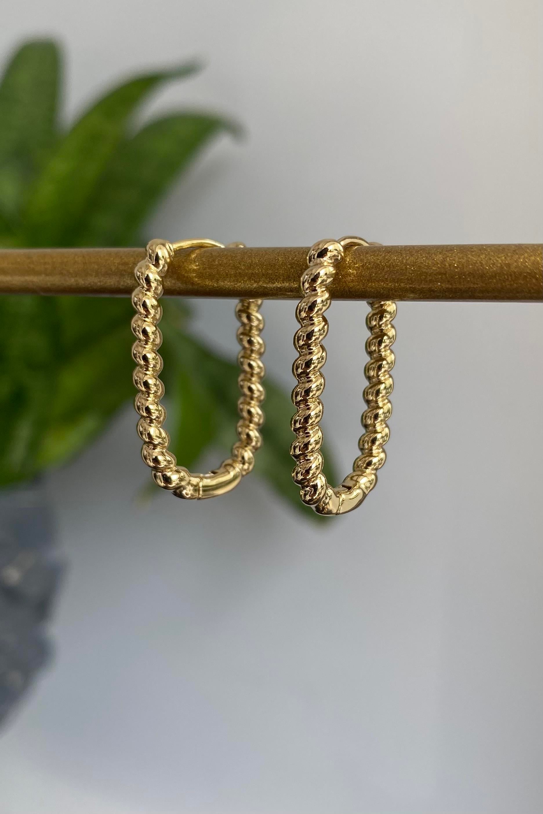 SARMALI OVAL HALKA KÜPE 2.5cm