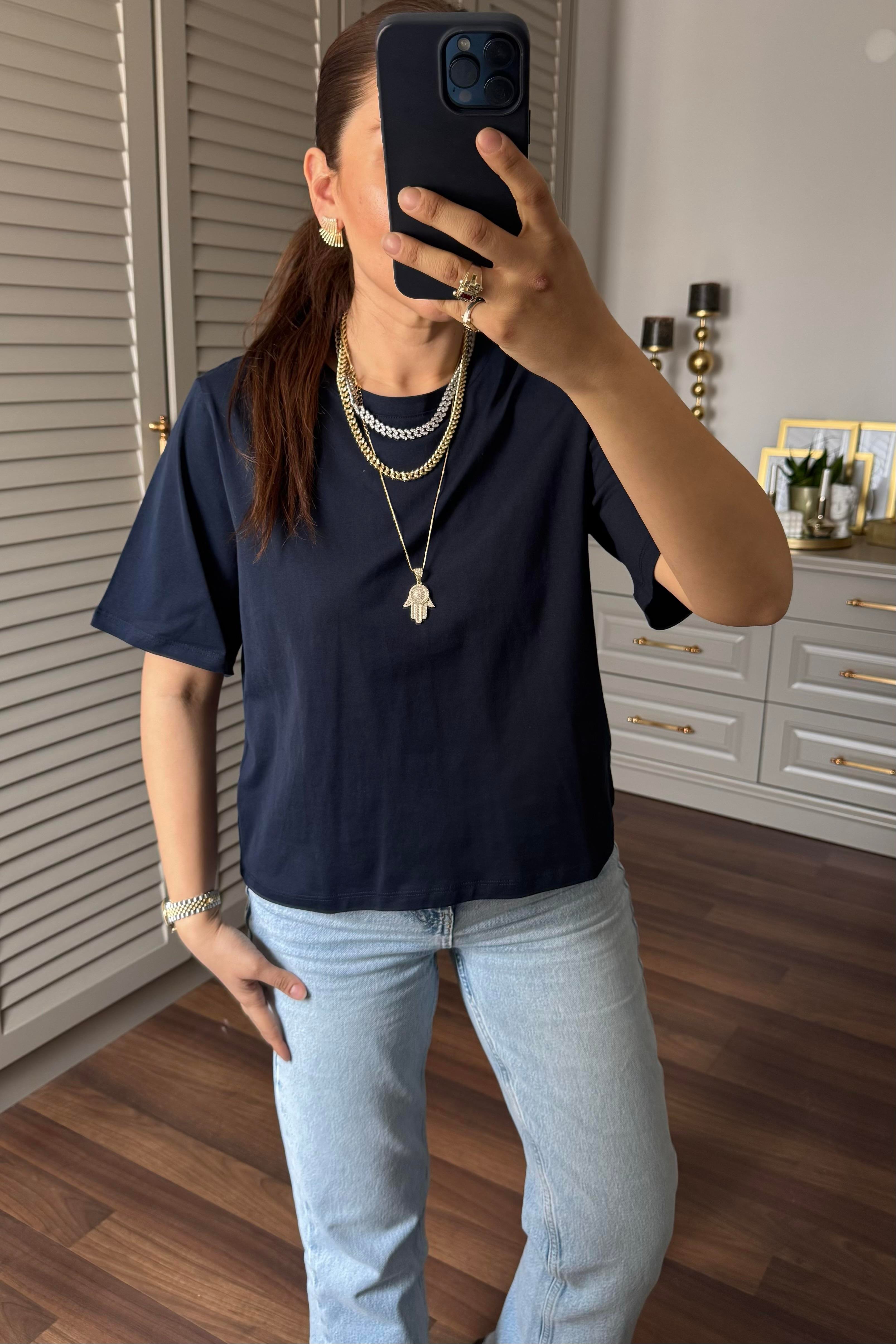 SIFIR YAKA BASIC T-SHIRT