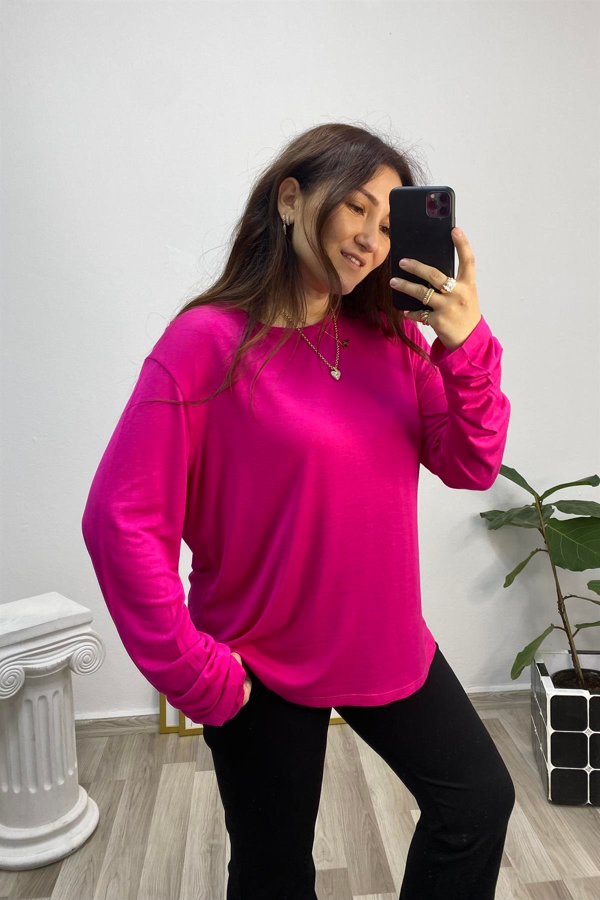 SIFIR YAKA UZUN KOL BASIC BODY