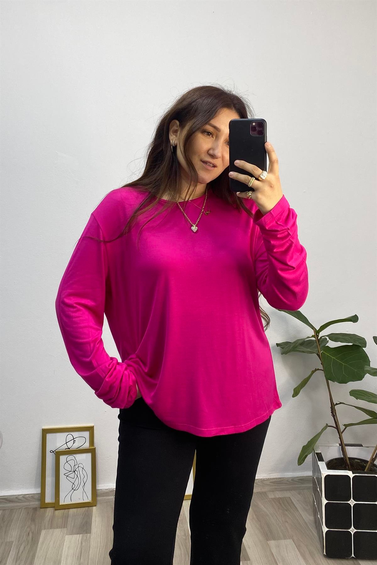 SIFIR YAKA UZUN KOL BASIC BODY