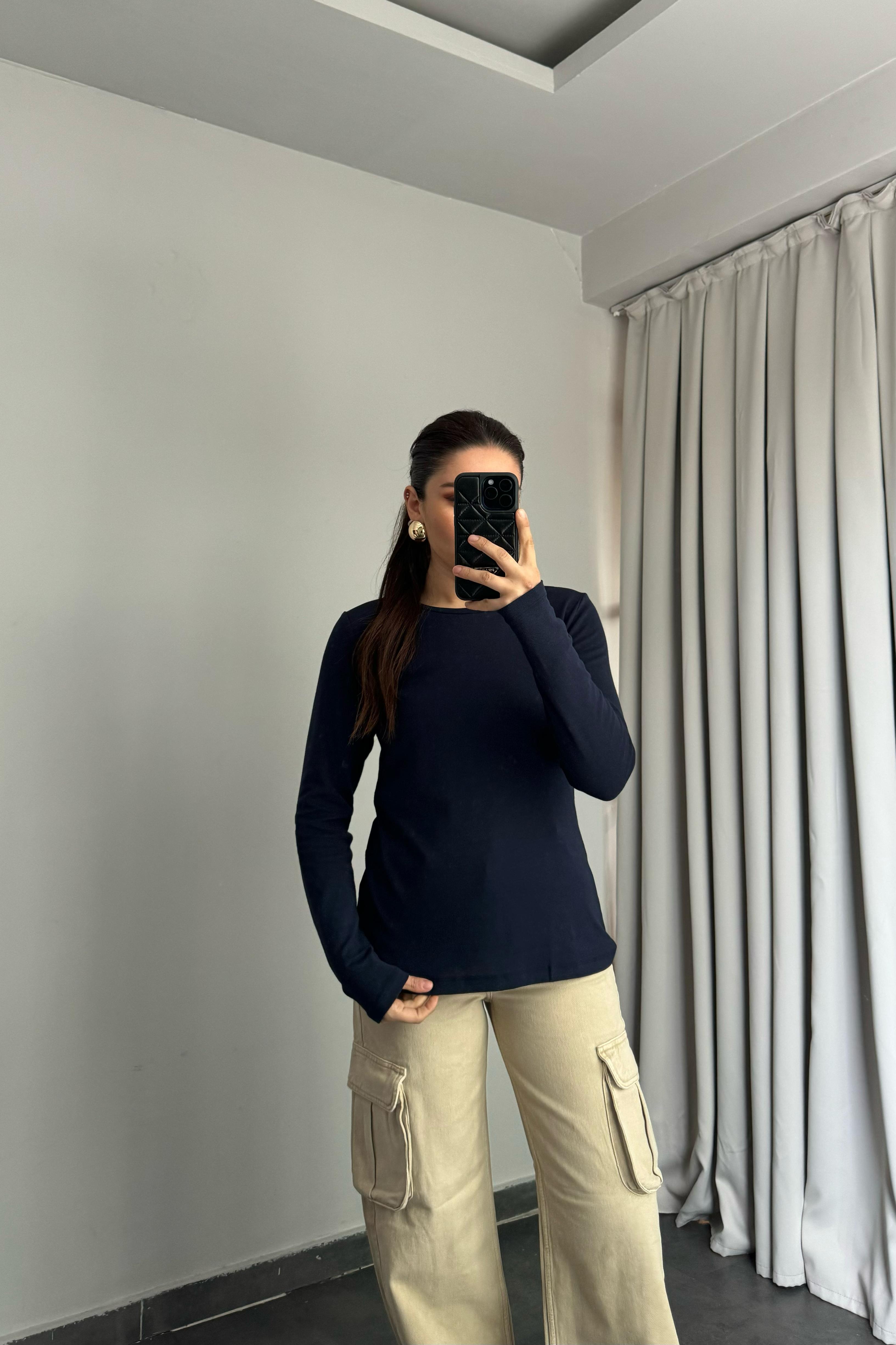 SIFIR YAKA UZUN KOL BASIC BODY