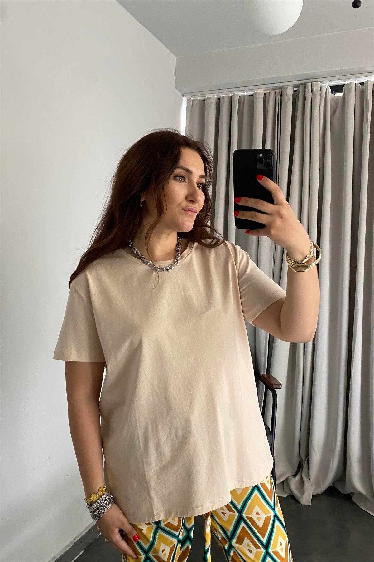 SIFIR YAKA YARIM KOL T-SHIRT/157