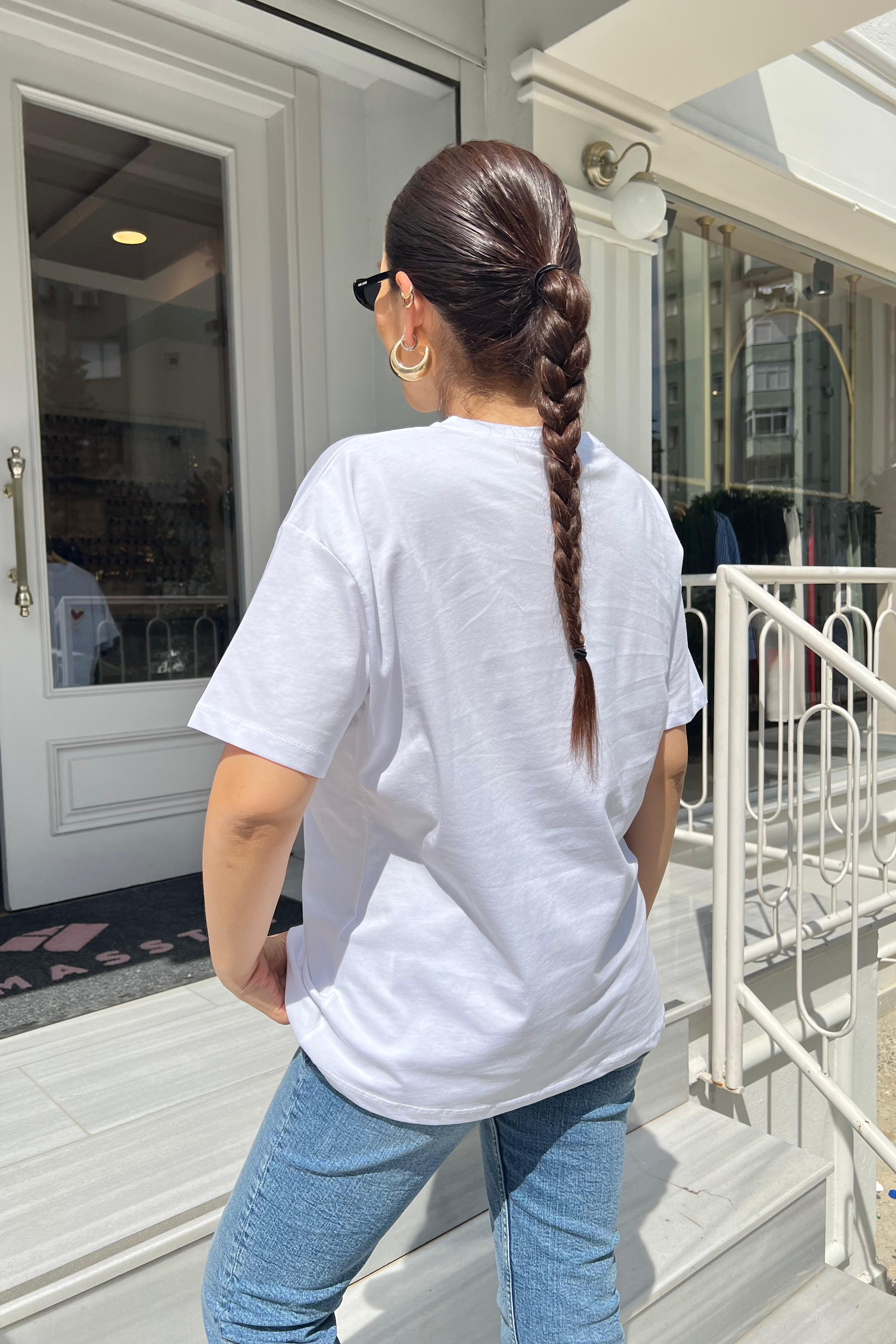 TAŞ İŞLEMELİ AMİ T-SHIRT /5103