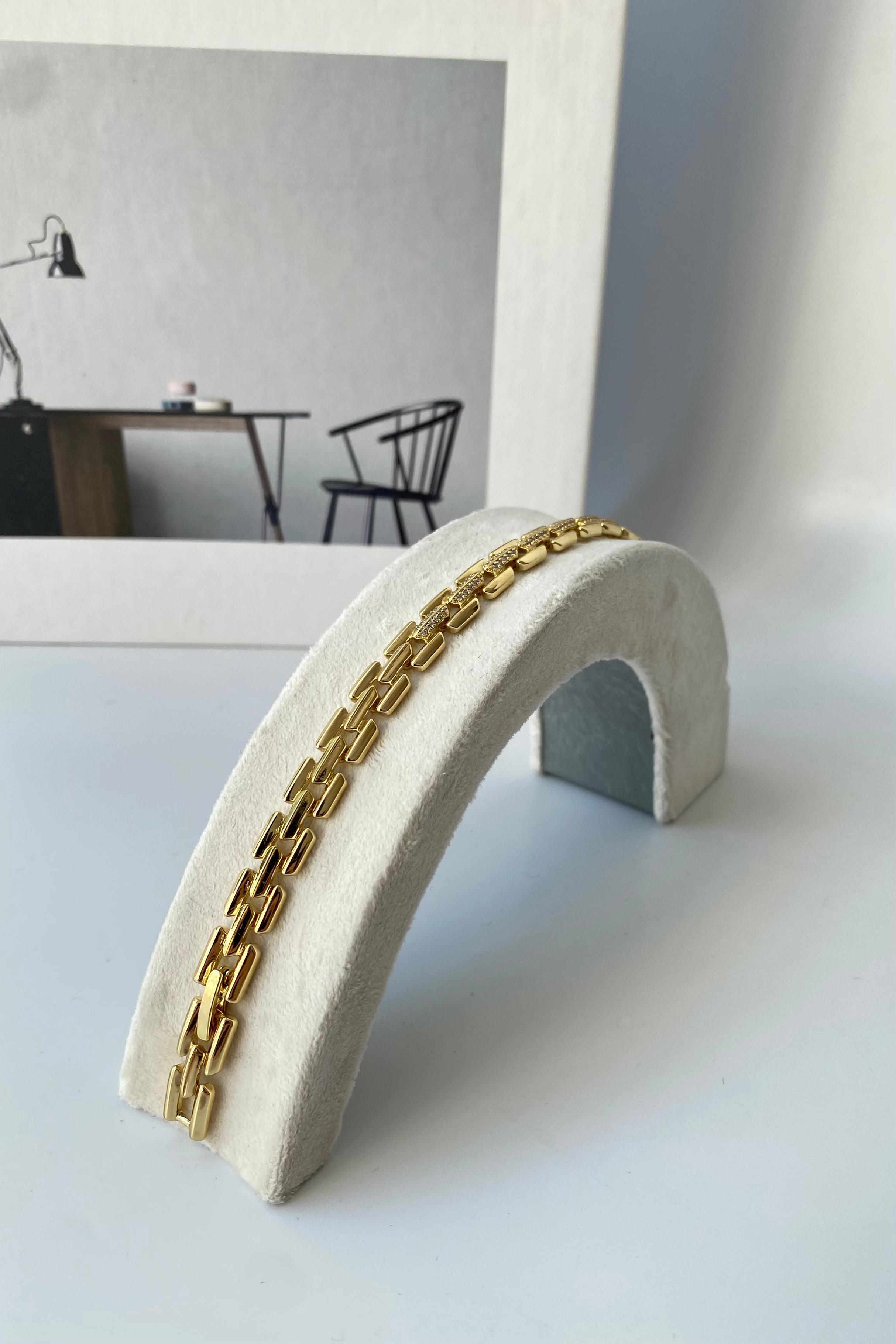 TAŞ ŞERİTLİ KALIN KORDON BİLEZİK