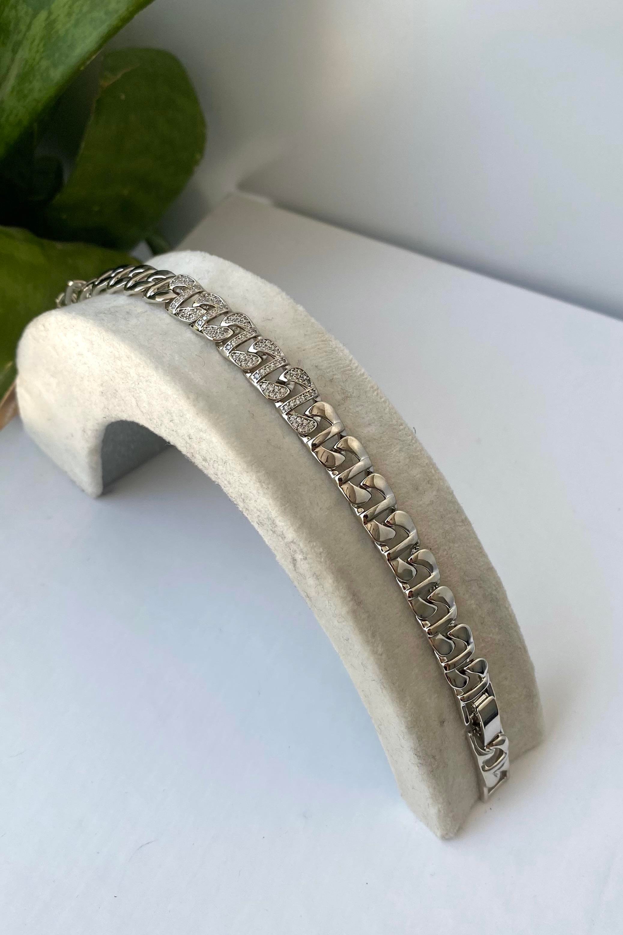 TAŞLI ES ZİNCİR BİLEZİK