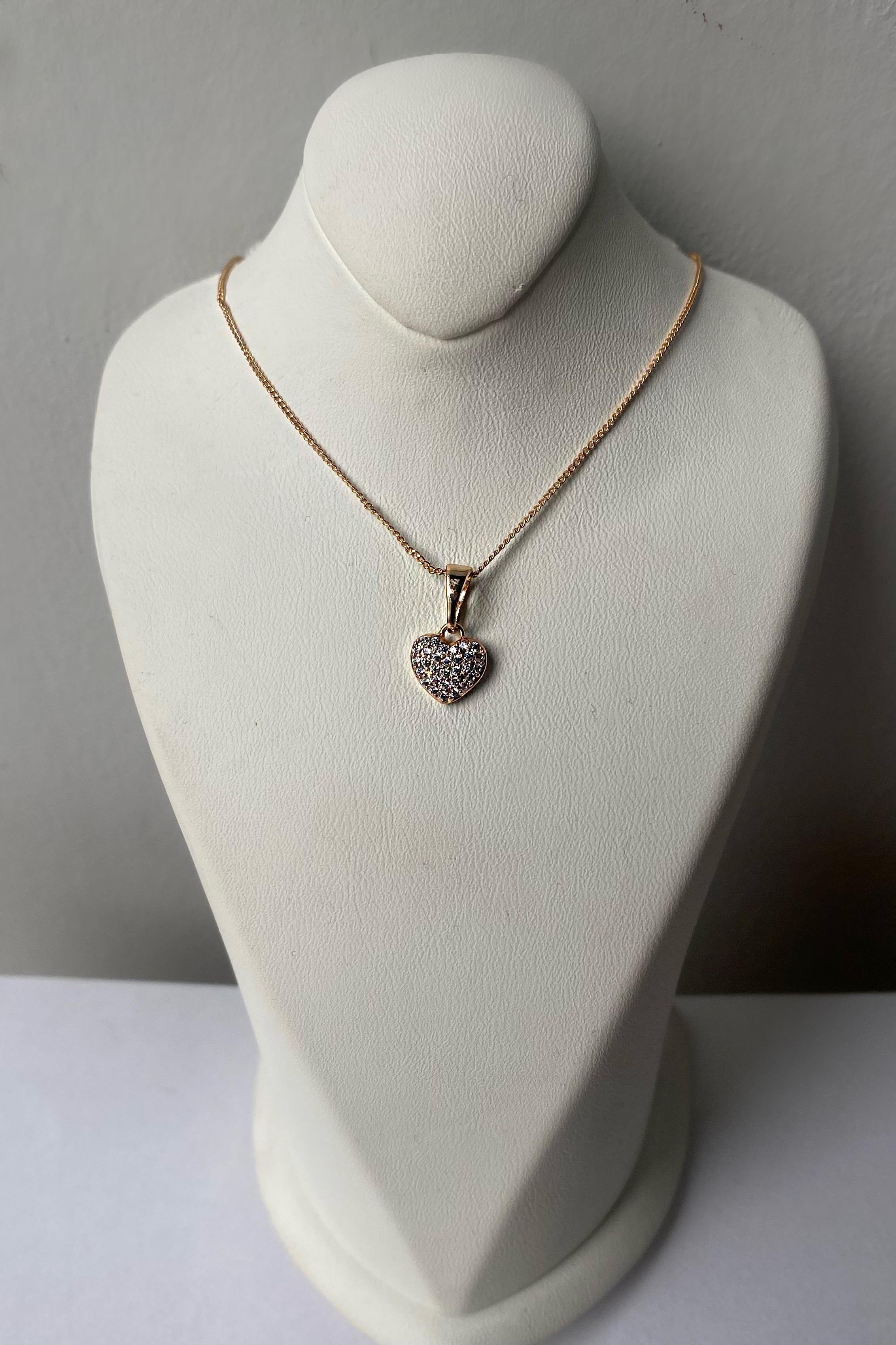 TAŞLI PİXCEL KALP KOLYE