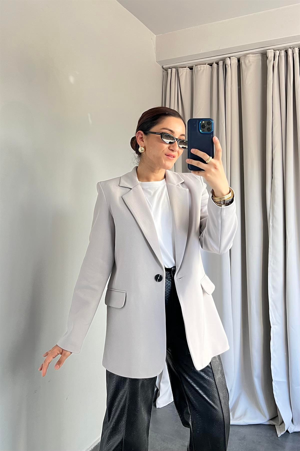 TEK DÜĞMELİ BLAZER CEKET/50065