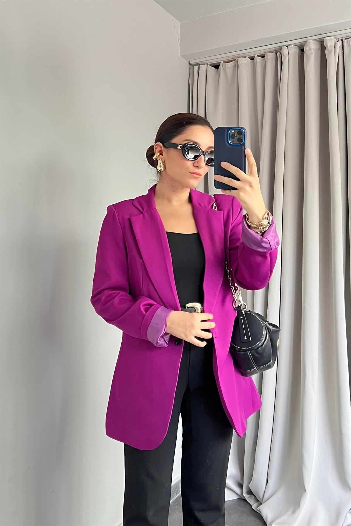 TEK DÜĞMELİ BLAZER CEKET/50065
