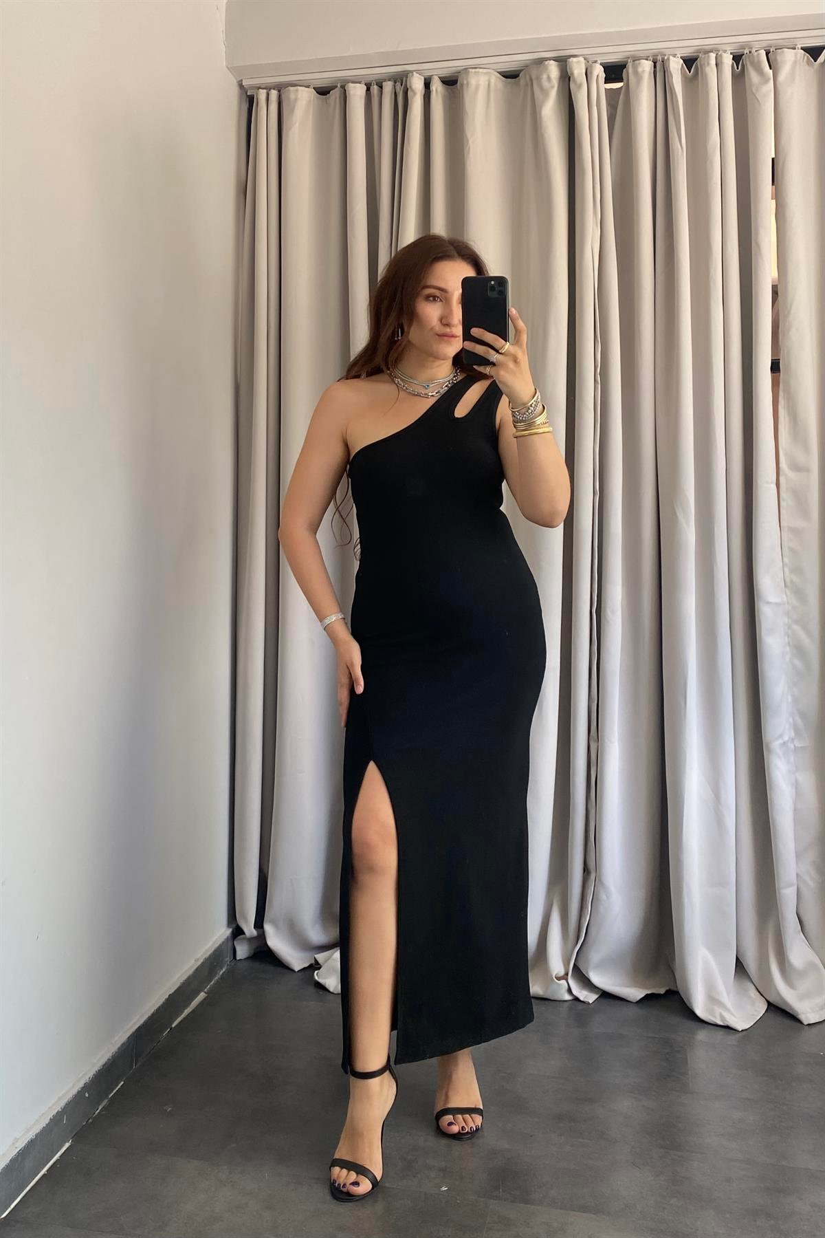 TEK OMUZ OTTOMAN ELBİSE/21051