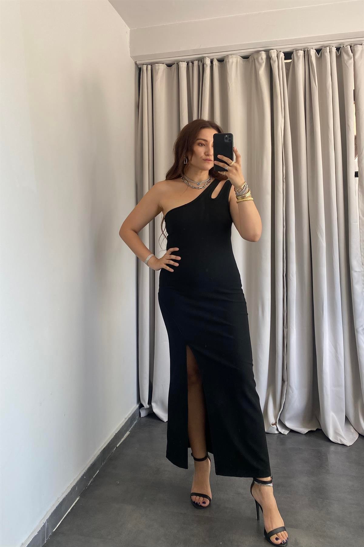 TEK OMUZ OTTOMAN ELBİSE/21051