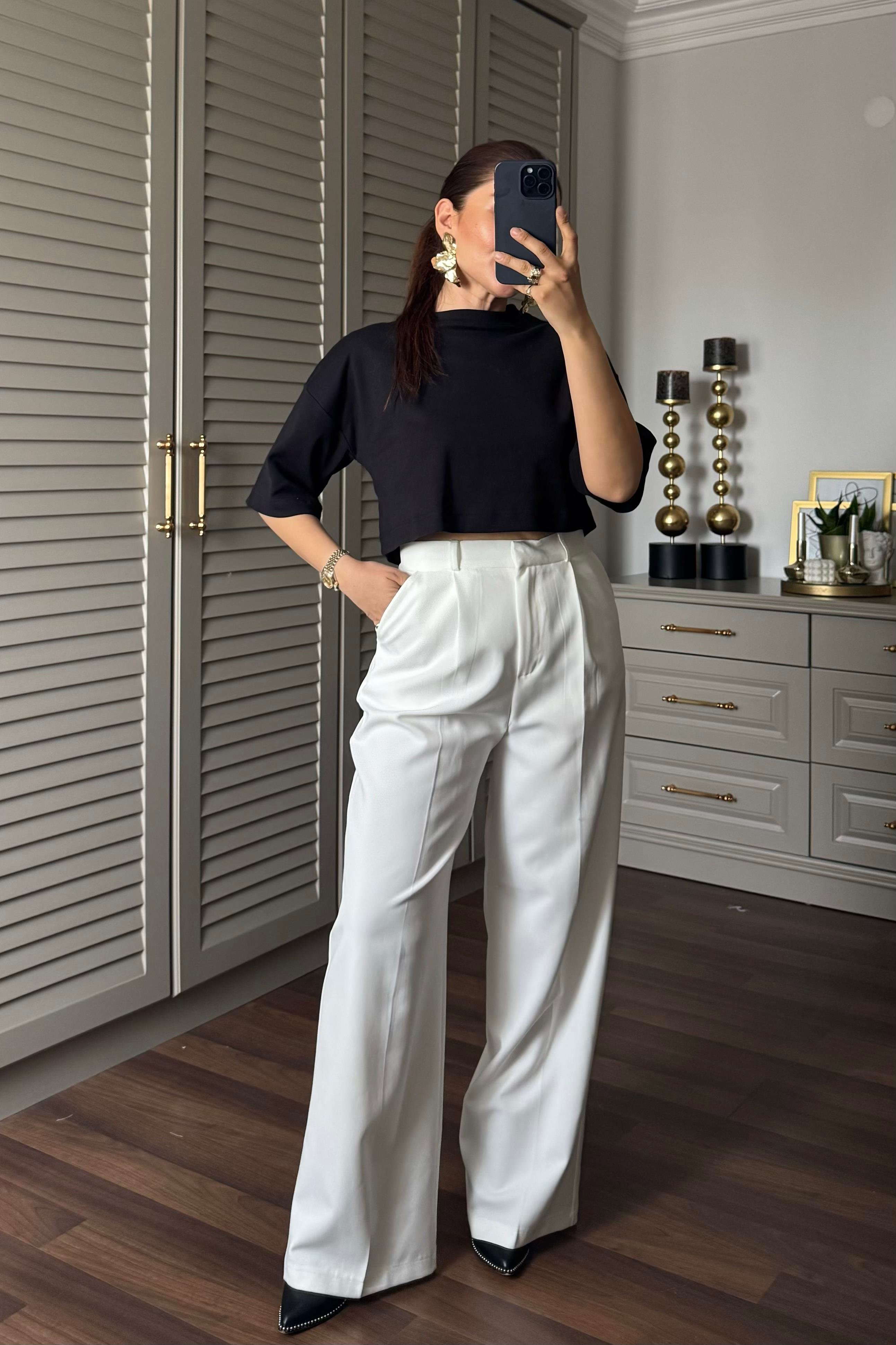 TEK PİLE PALAZZO PANTOLON