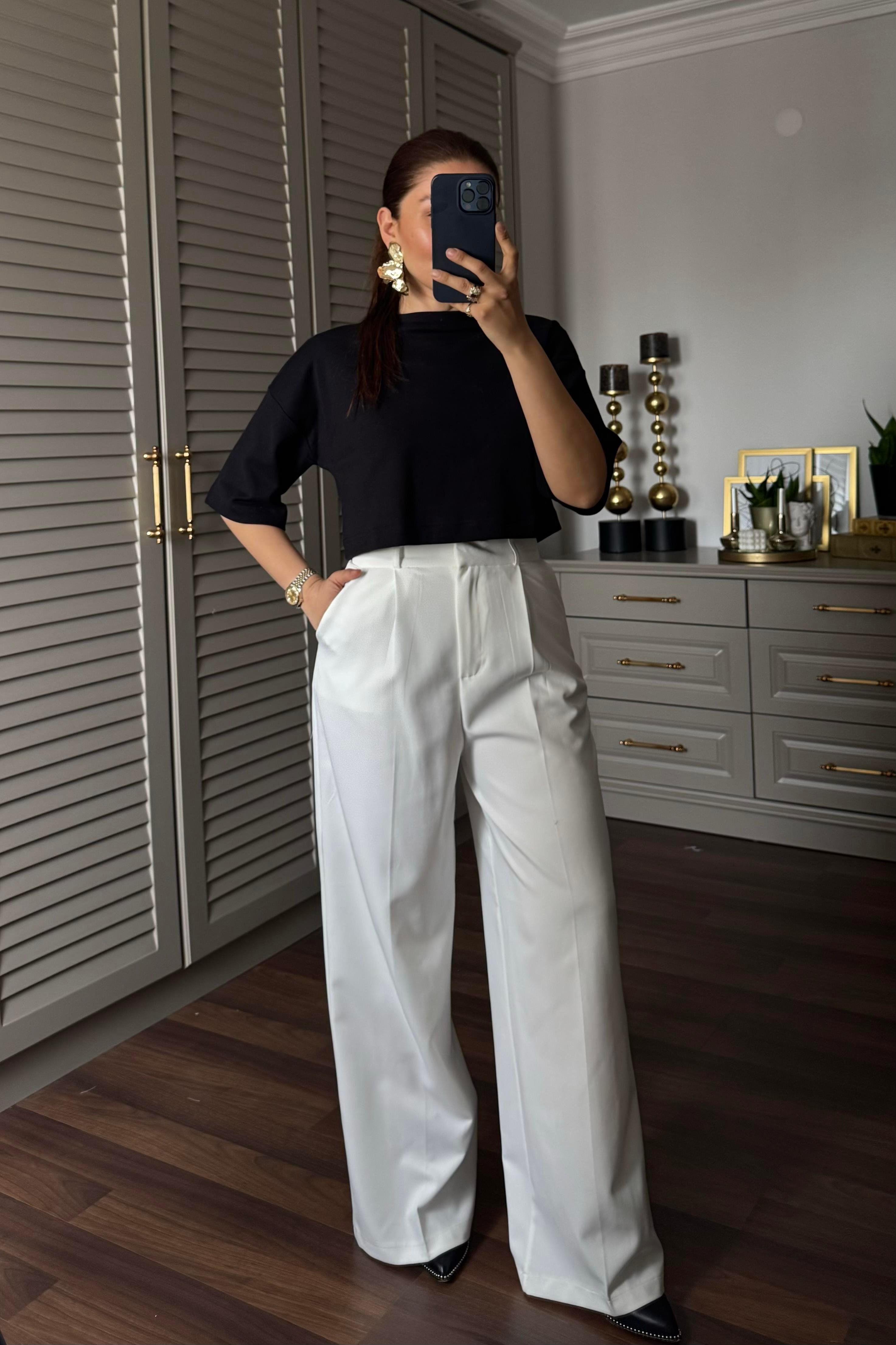 TEK PİLE PALAZZO PANTOLON