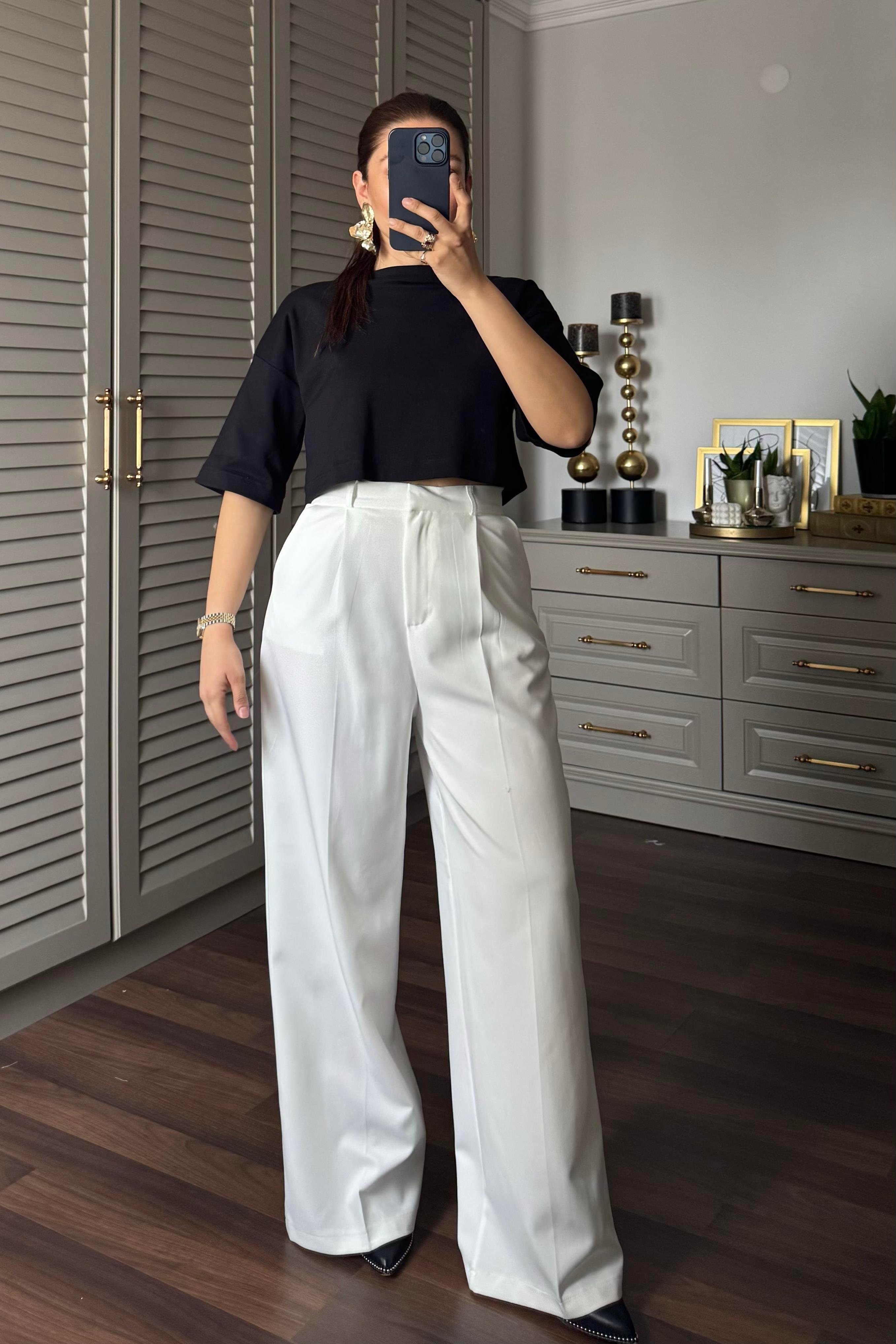 TEK PİLE PALAZZO PANTOLON