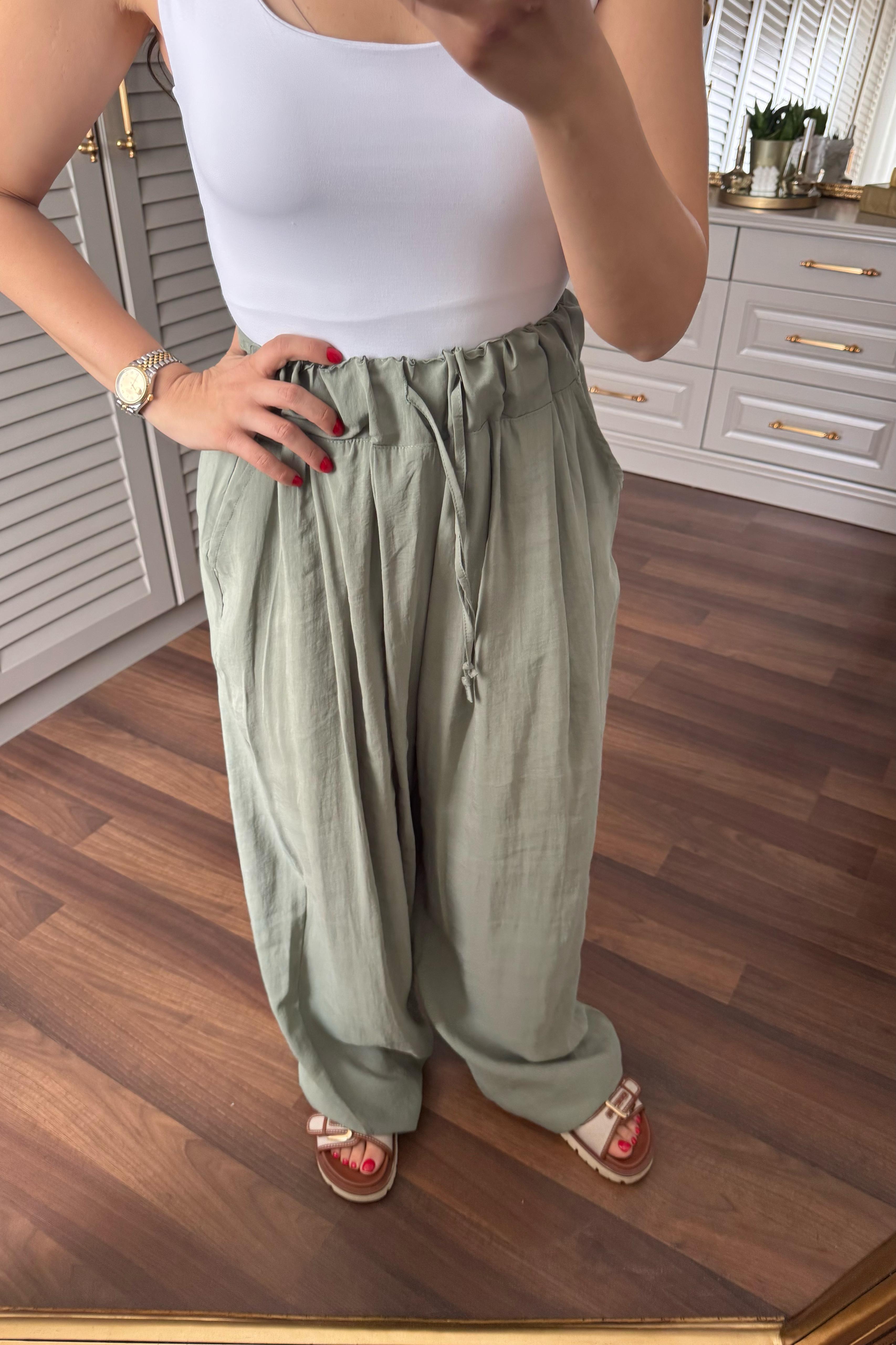 TENSEL KUMAŞ PALAZZO PANTOLON/50962