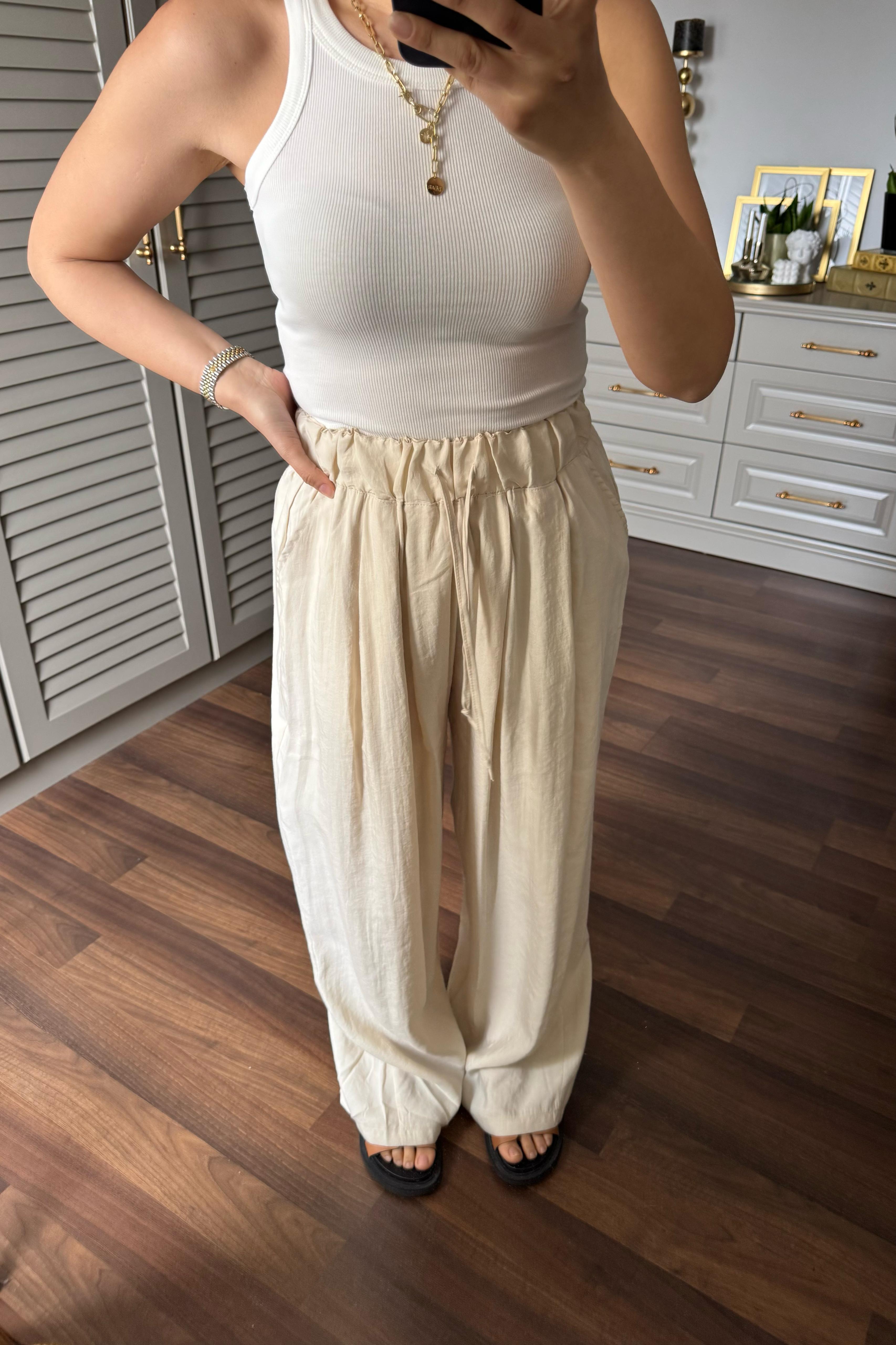 TENSEL KUMAŞ PALAZZO PANTOLON/50962