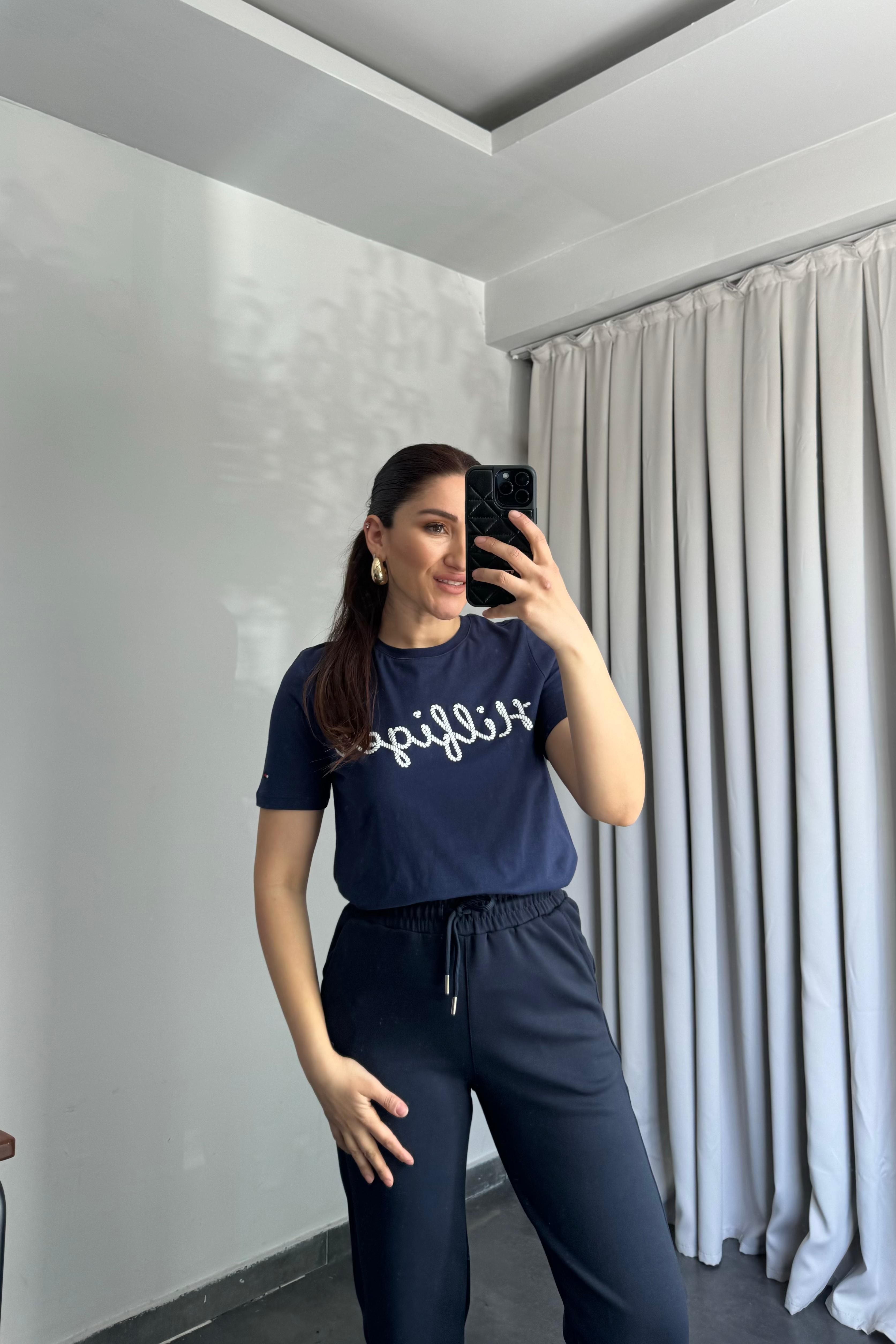 TH YAZILI BASIC T-SHIRT